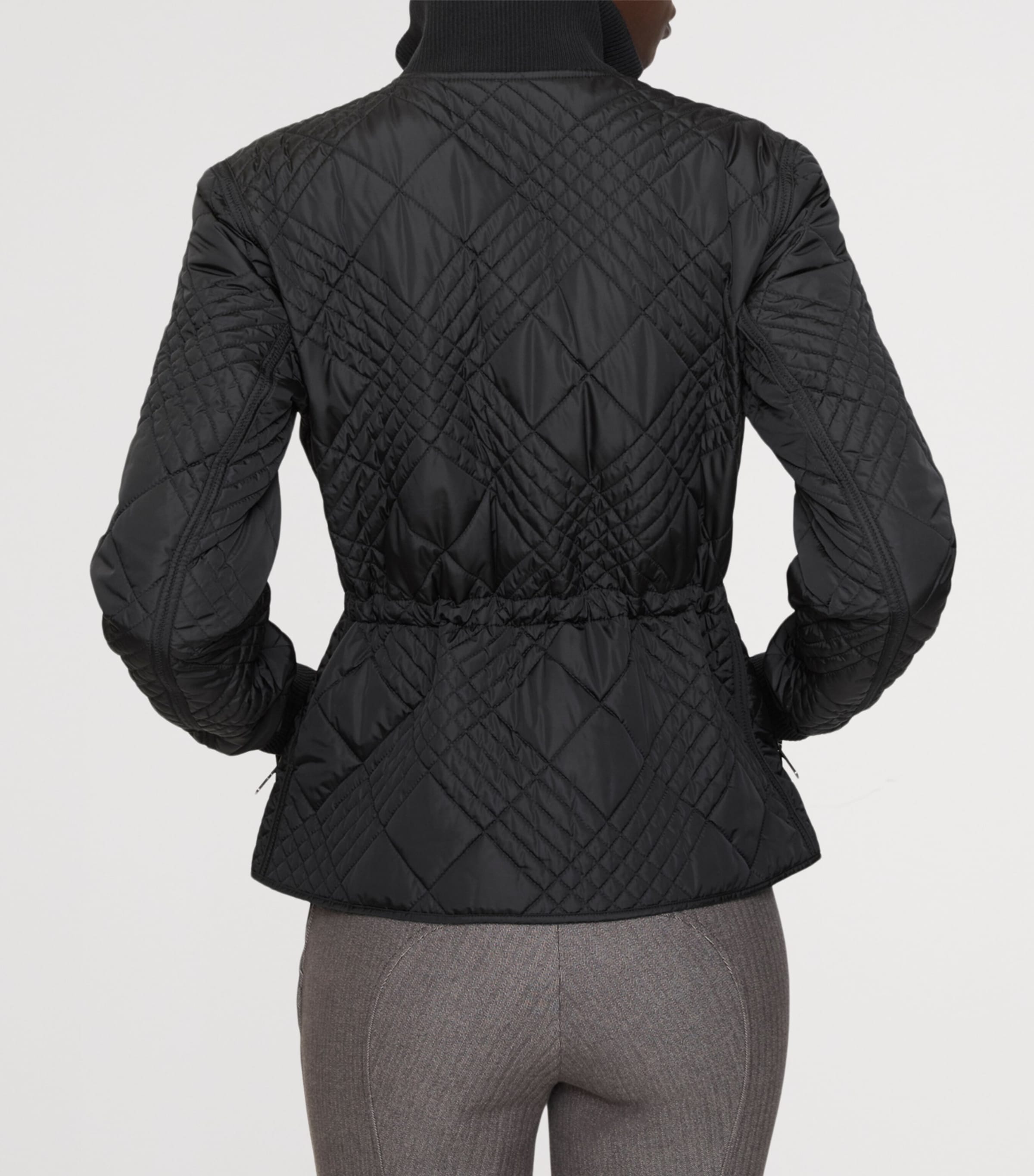 Micro-Stitch Wakerley Quilted Jacket BLACK Image 3