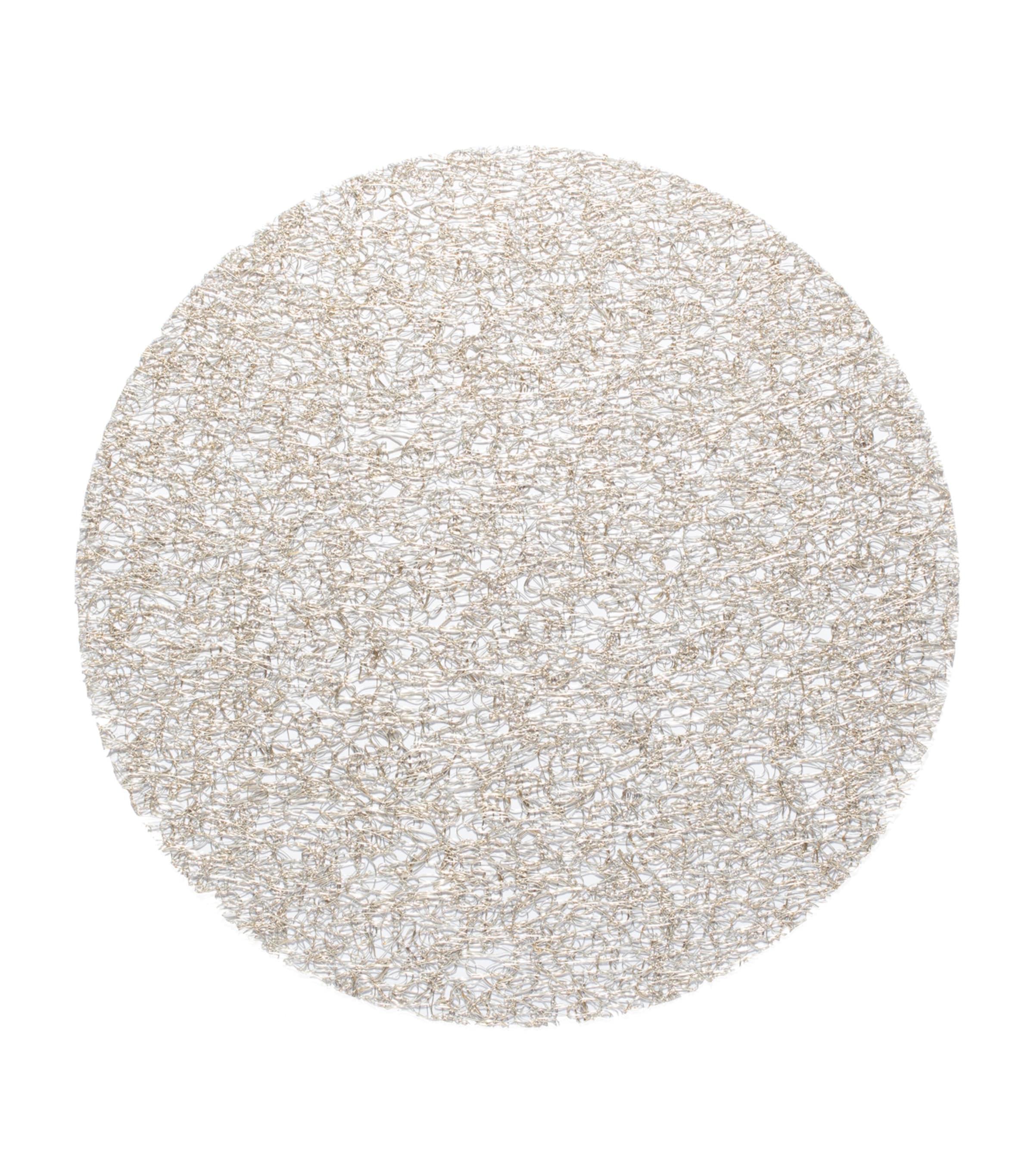 Chilewich Metallic Lace Round Placemat Gold Image 1