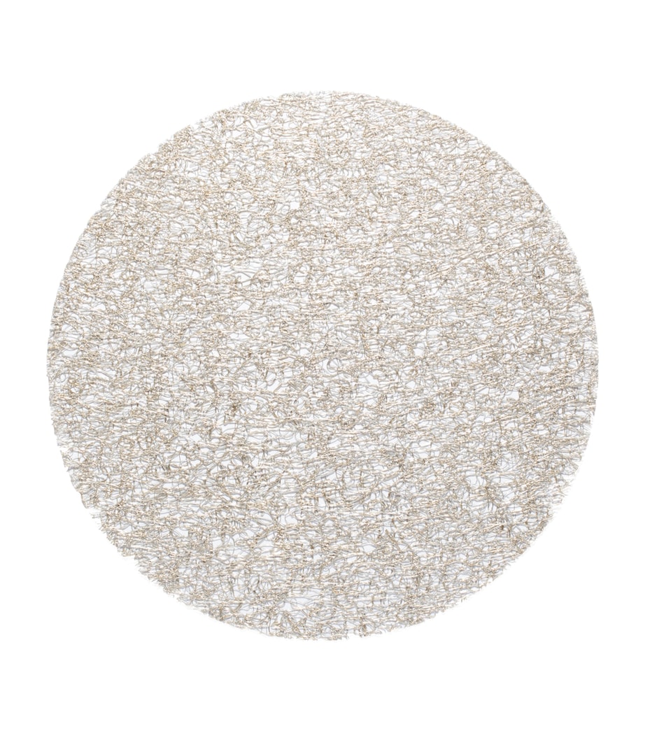 Chilewich Metallic Lace Round Placemat Gold Image 1