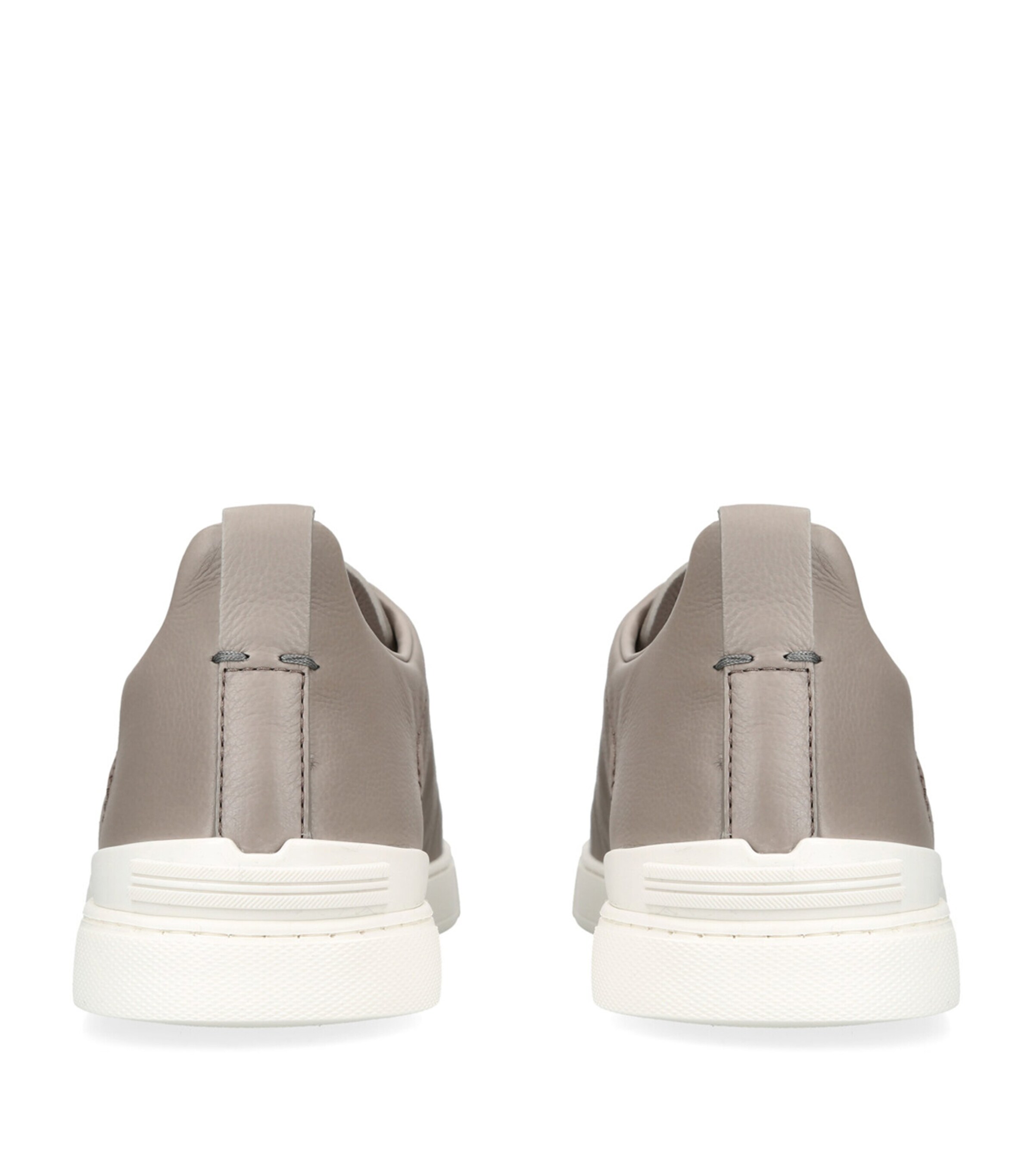 Leather Triple Stitch SECONDSKIN Sneakers GREY Image 2