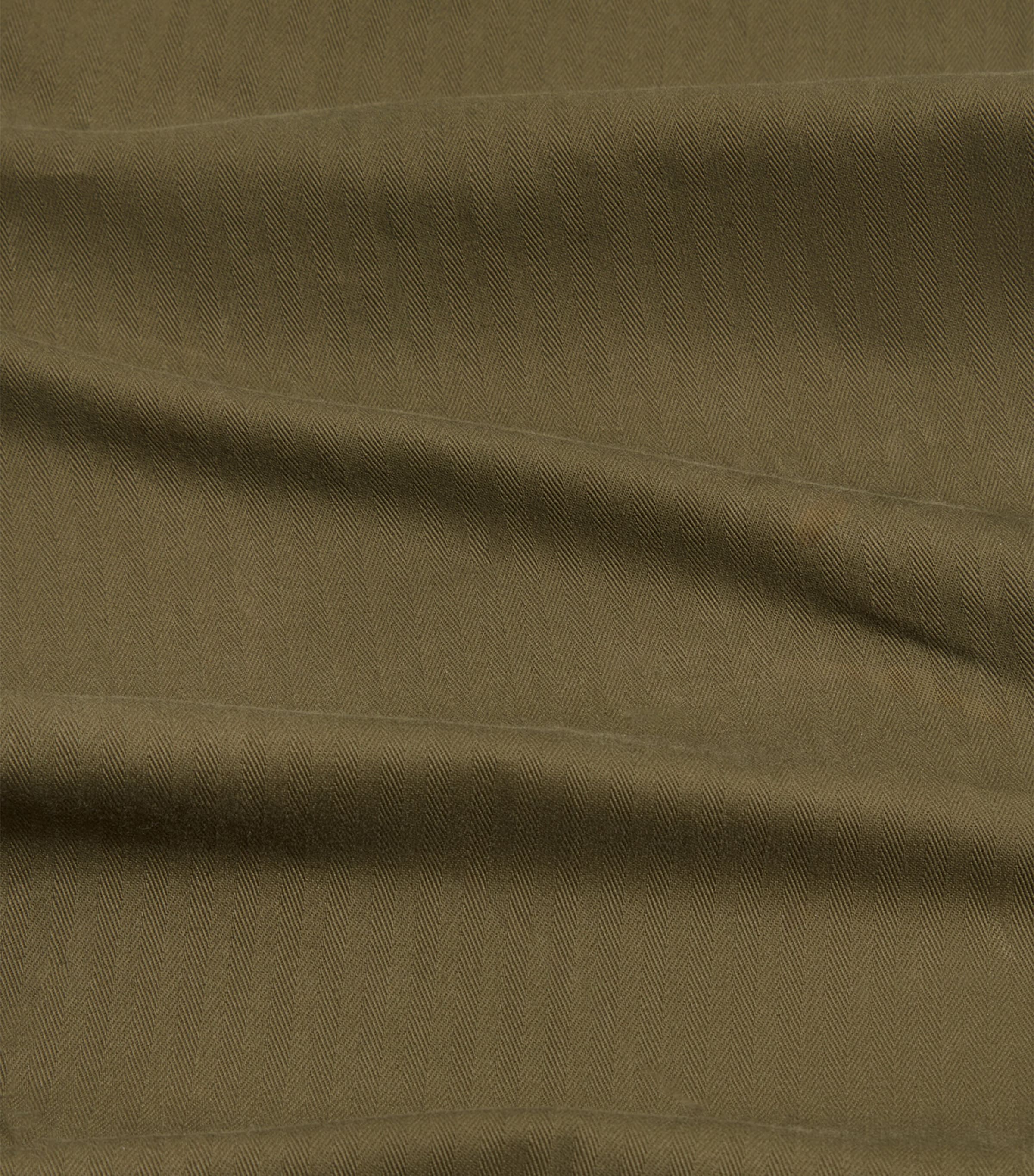 Cotton Micro-Herringbone Single-Pleat Tapered Chinos 312OLIVE Image 6