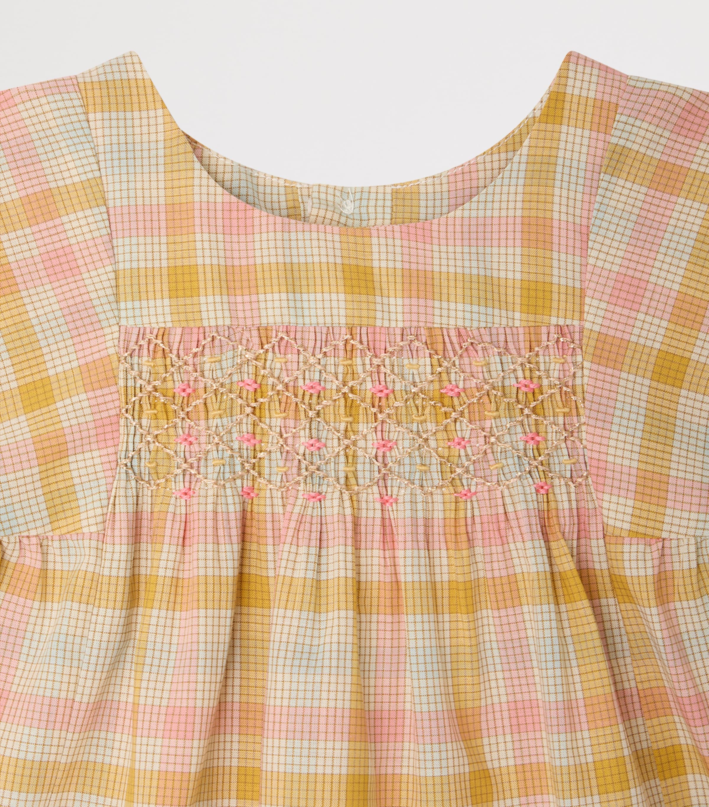 Bonpoint Cotton Check Top  (1-18 Months) Ca Rose Image 3