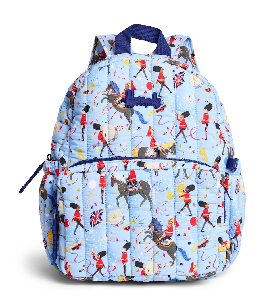 Harrods Quilted Trooping The Colour Backpack Cream Image 1