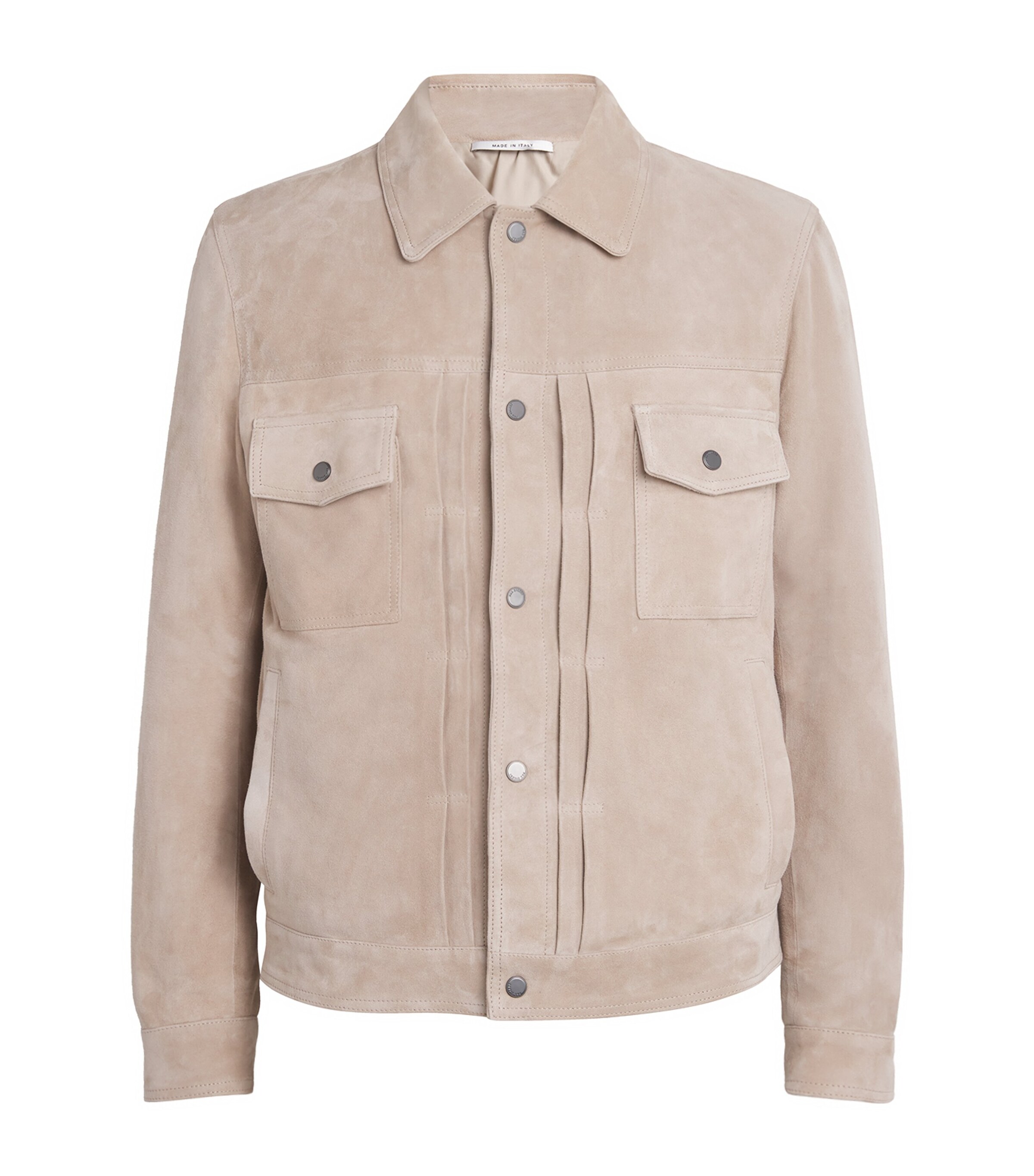 Pal Zileri Mens Suede Shirt Jacket Natural Image 1