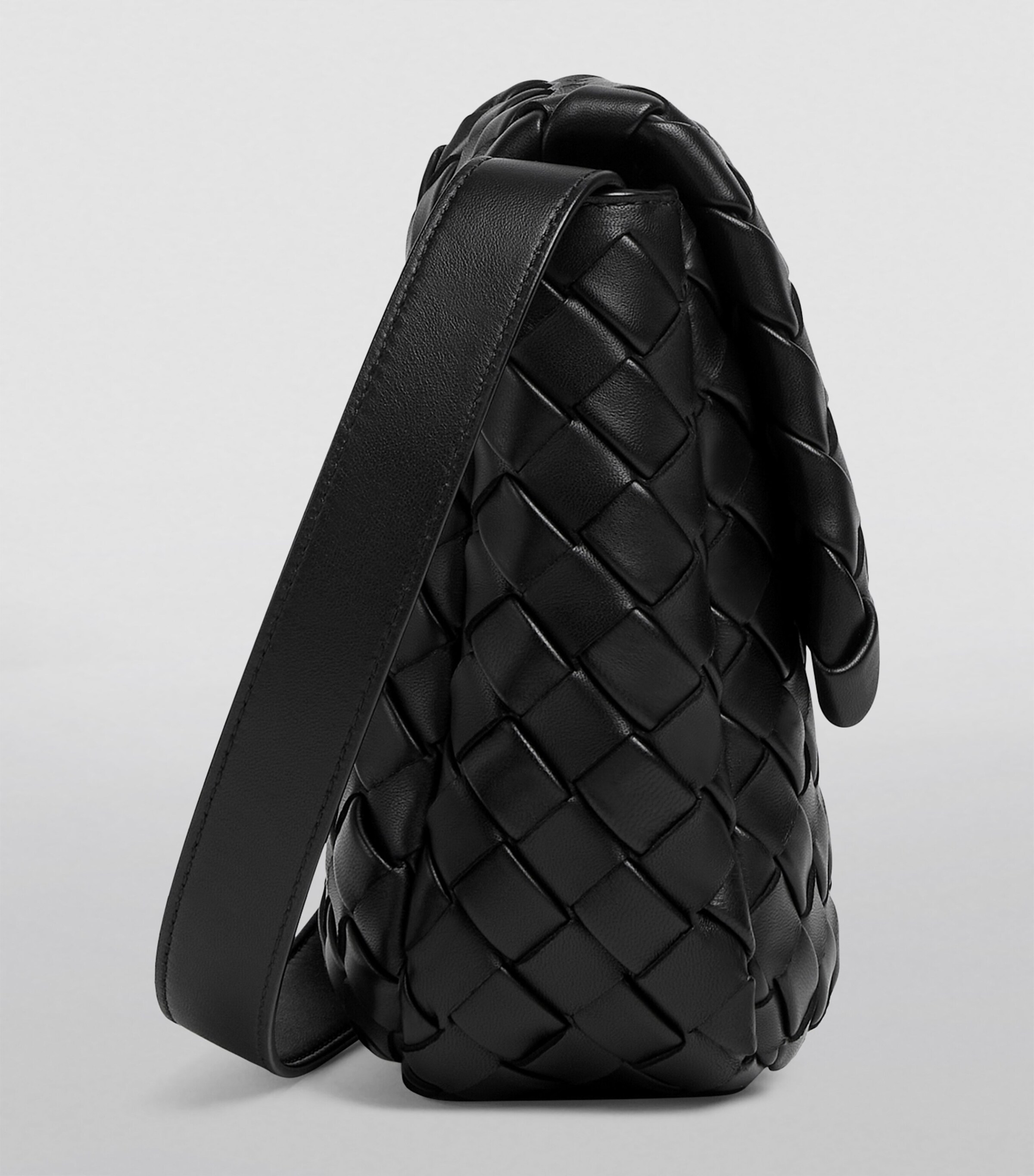 Bottega Veneta Grey Mini Lambskin Cobble Cross-Body Bag | Harrods US