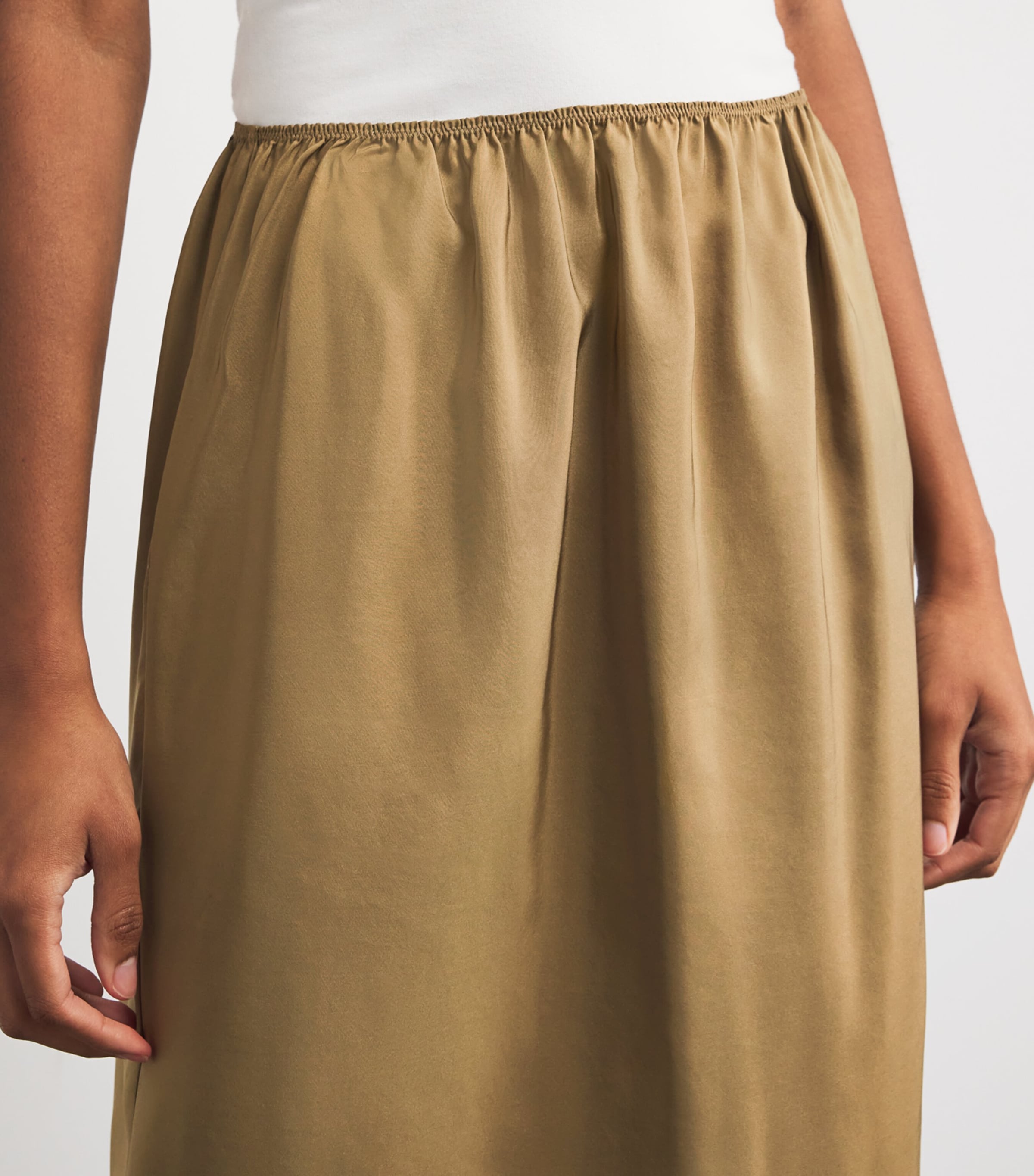 Carven Silk Midi Skirt | Harrods UK