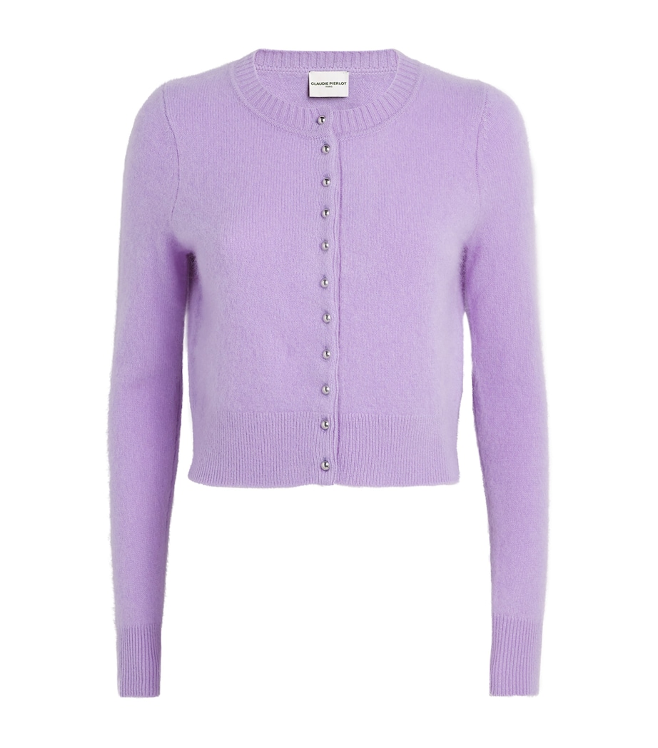 Wool Brushed Cardigan LIGHT PURPLE Image 1