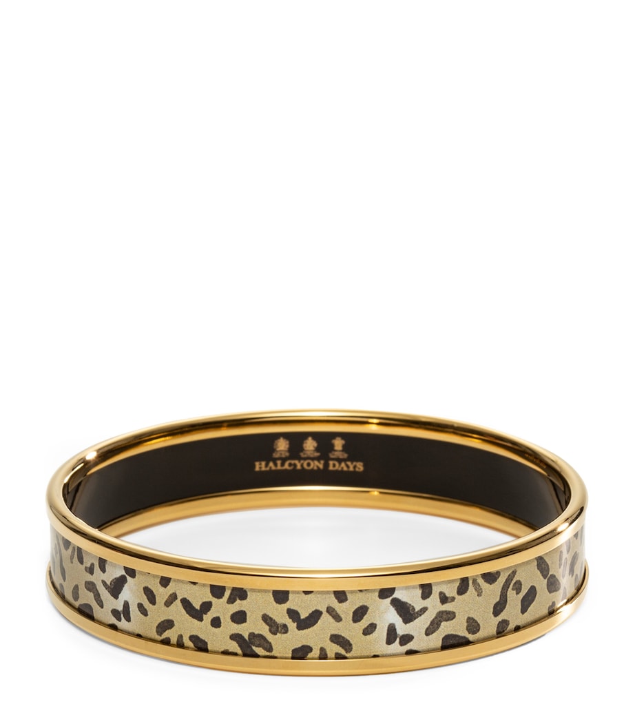 Halcyon Days Gold-Plated Leopard Bangle Image 1