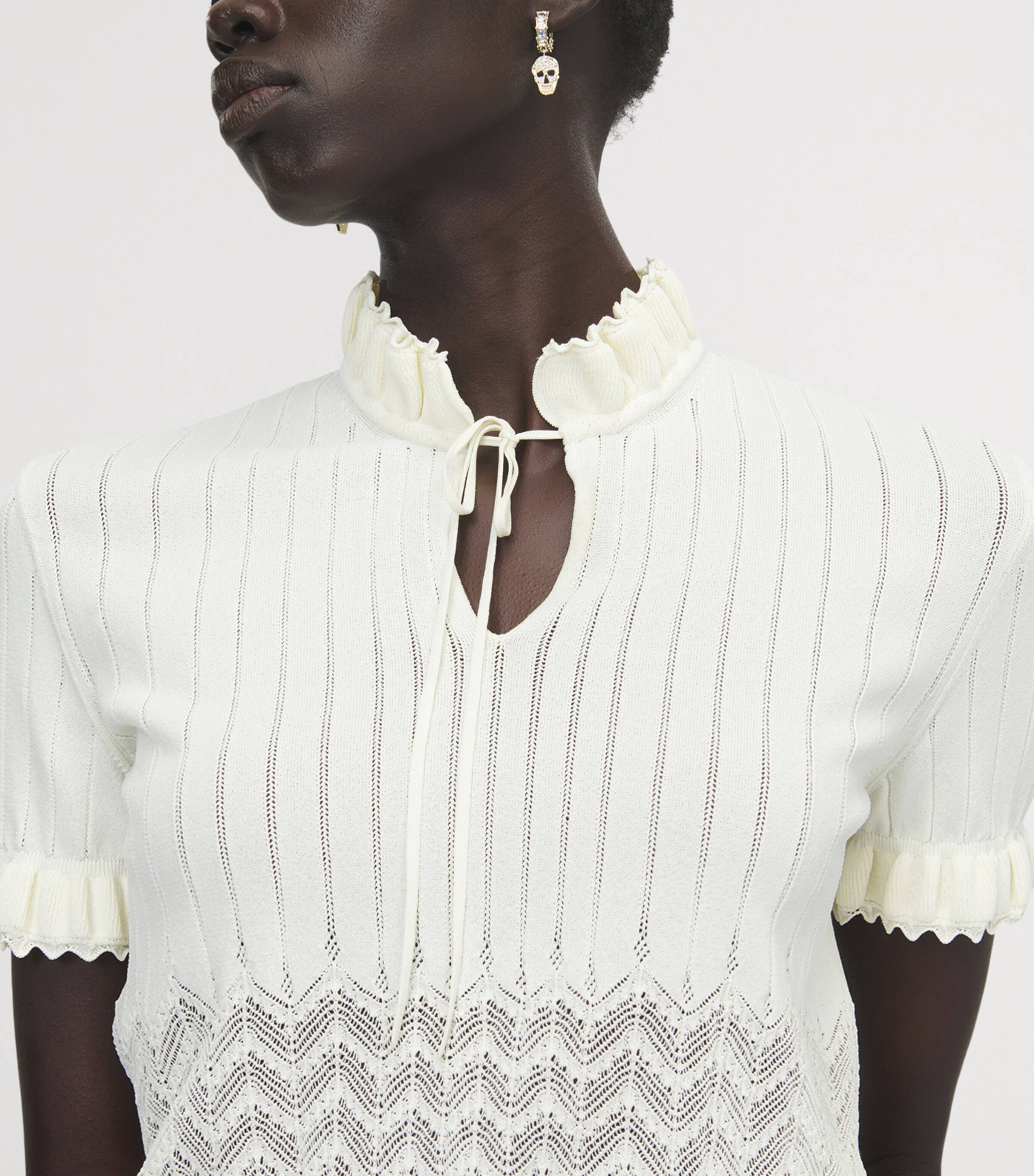 McQueen Womens Pointelle Knit Top Image 6