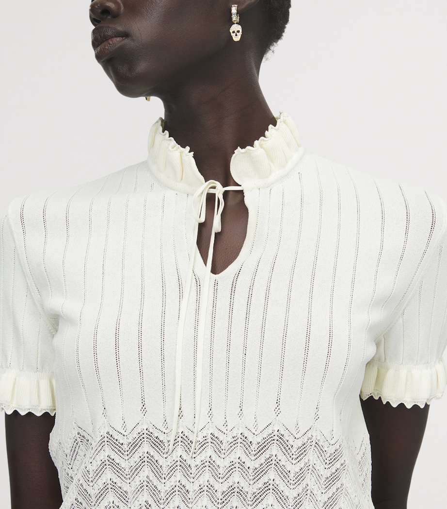 McQueen Womens Pointelle Knit Top Image 6