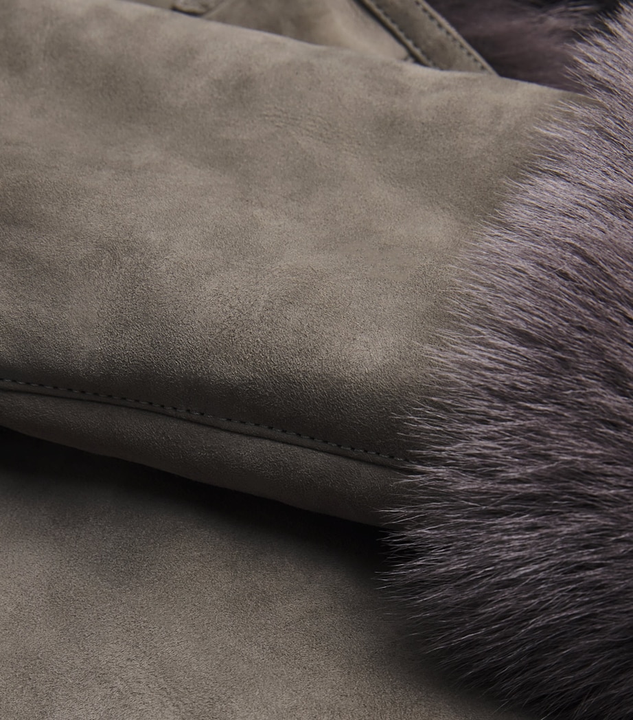 Suede-Shearling Louise Coat SOIL Image 5