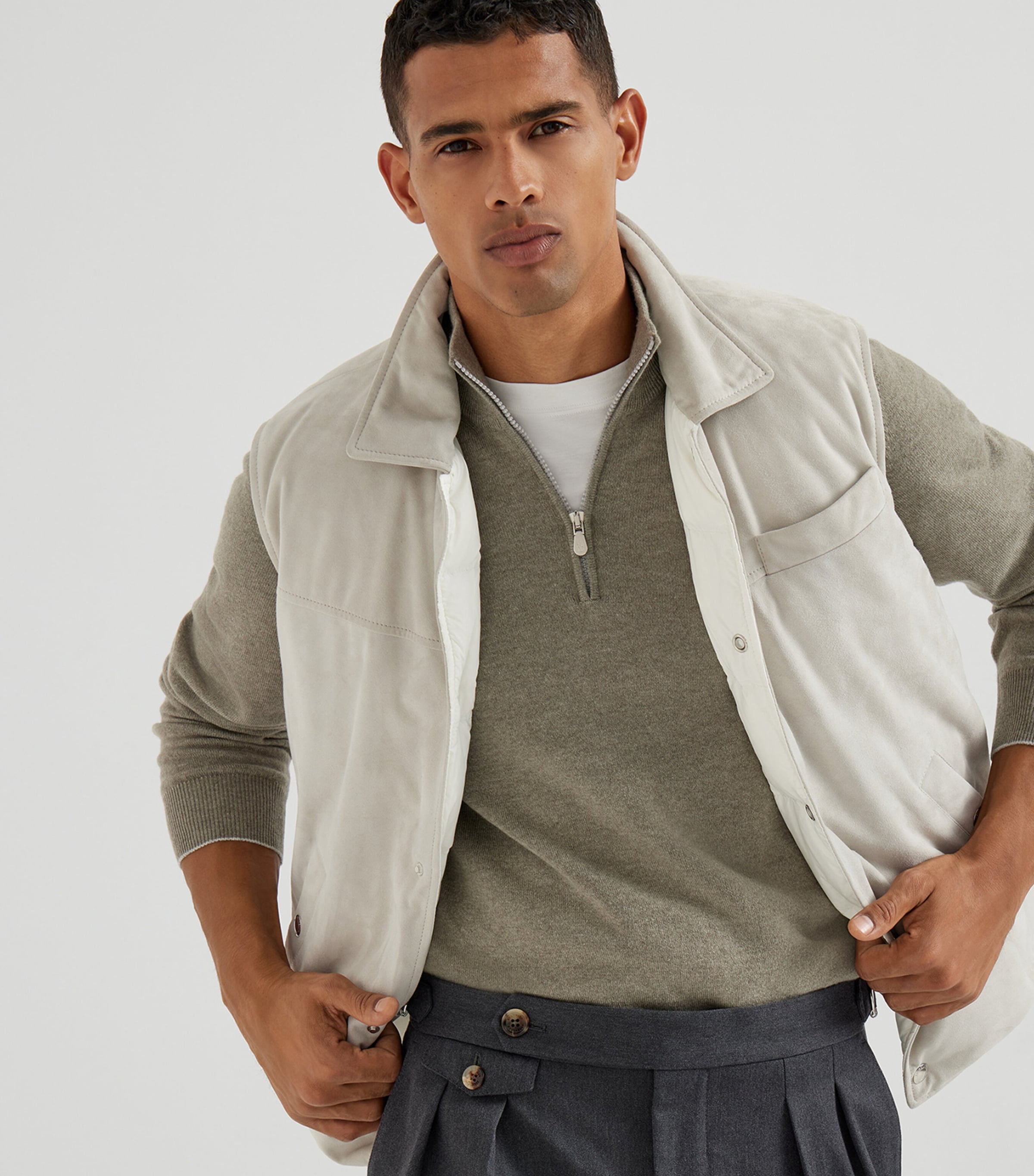 Cashmere Quarter-Zip Sweater CNZ43 Image 5