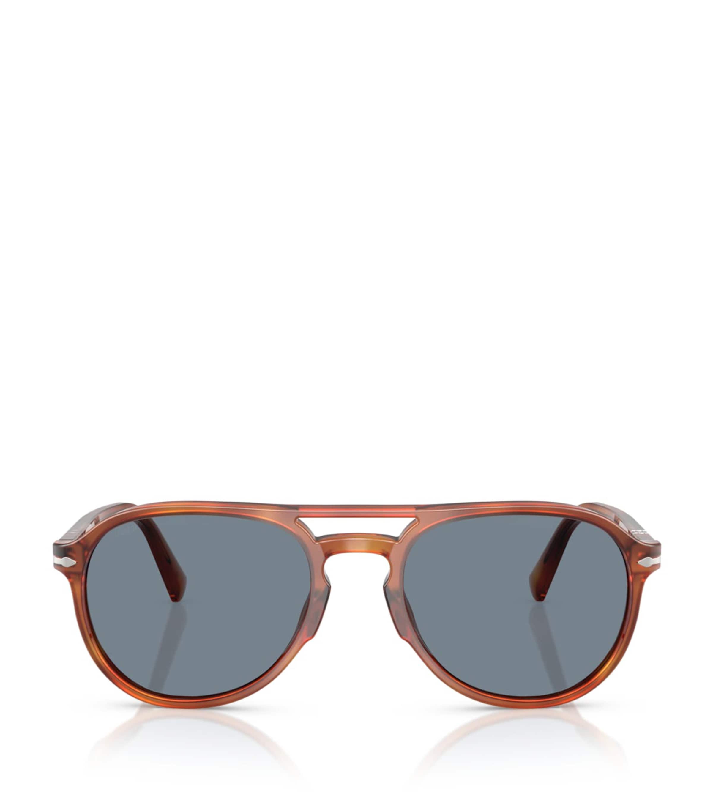 Persol Acetate Pilot Sunglasses Brown Image 1