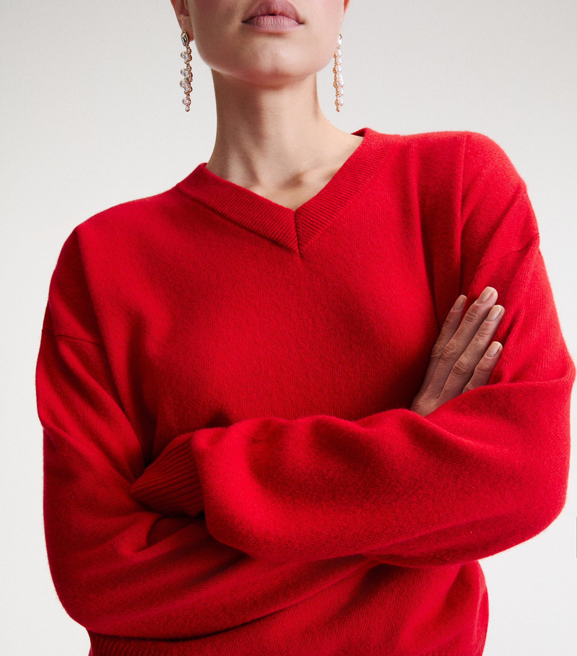 Marella Womens Wool-Cashmere Sweater Red Image 5