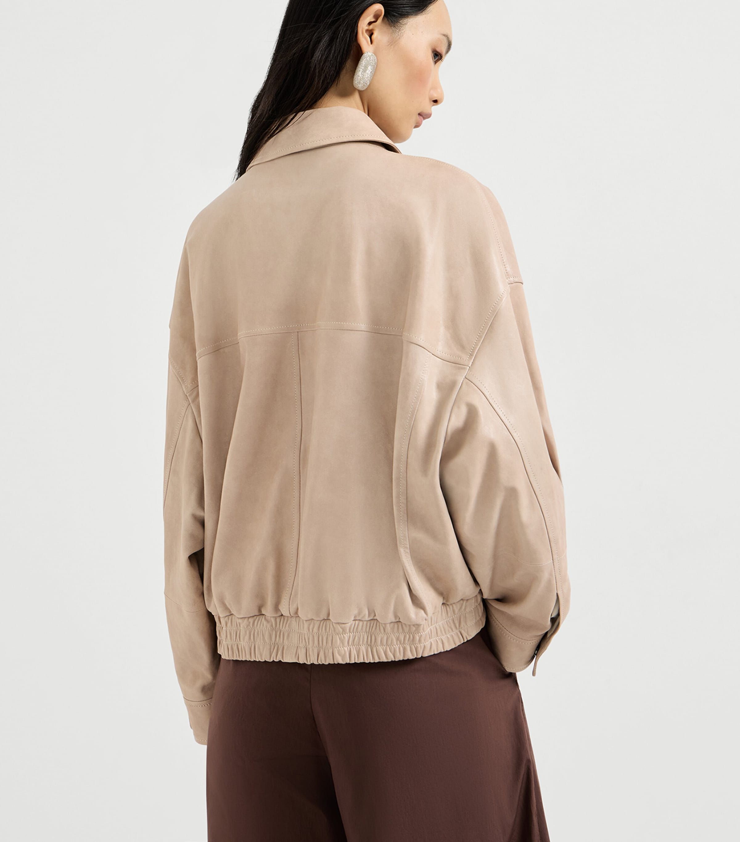 Leather Bomber Jacket C8238 Image 5