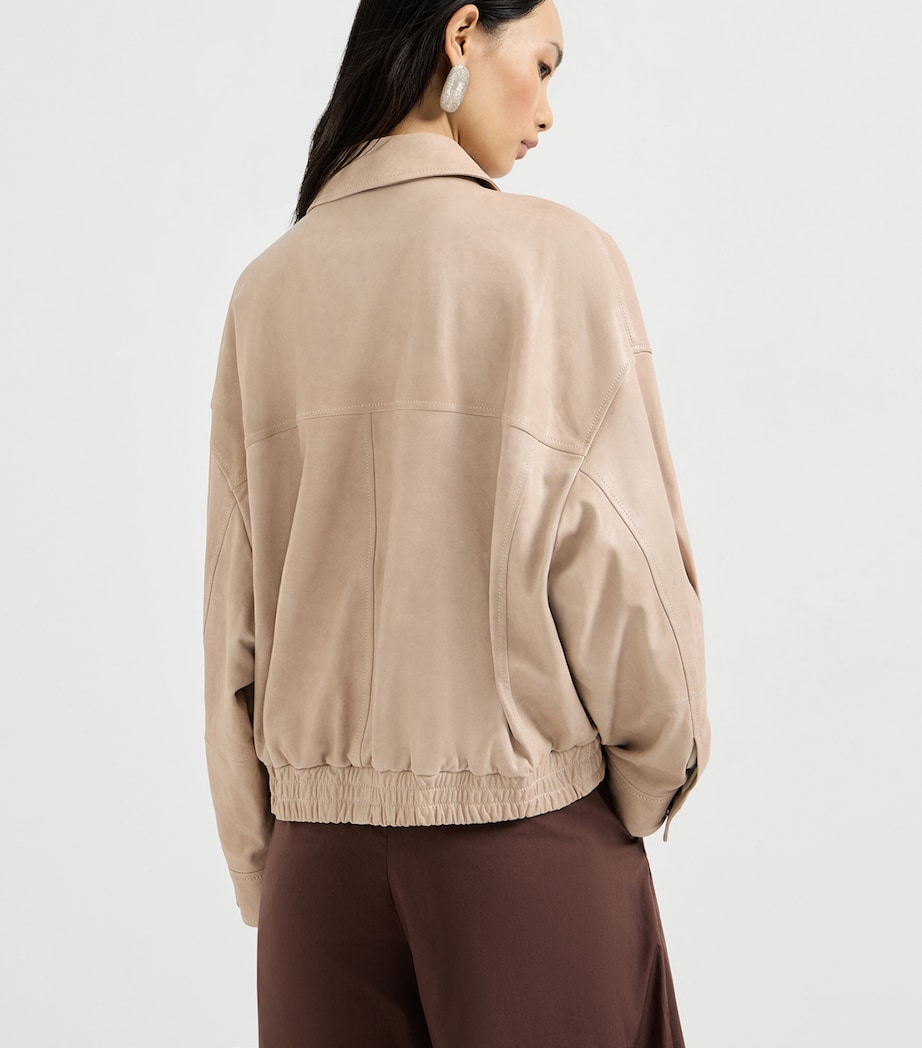 Leather Bomber Jacket C8238 Image 5