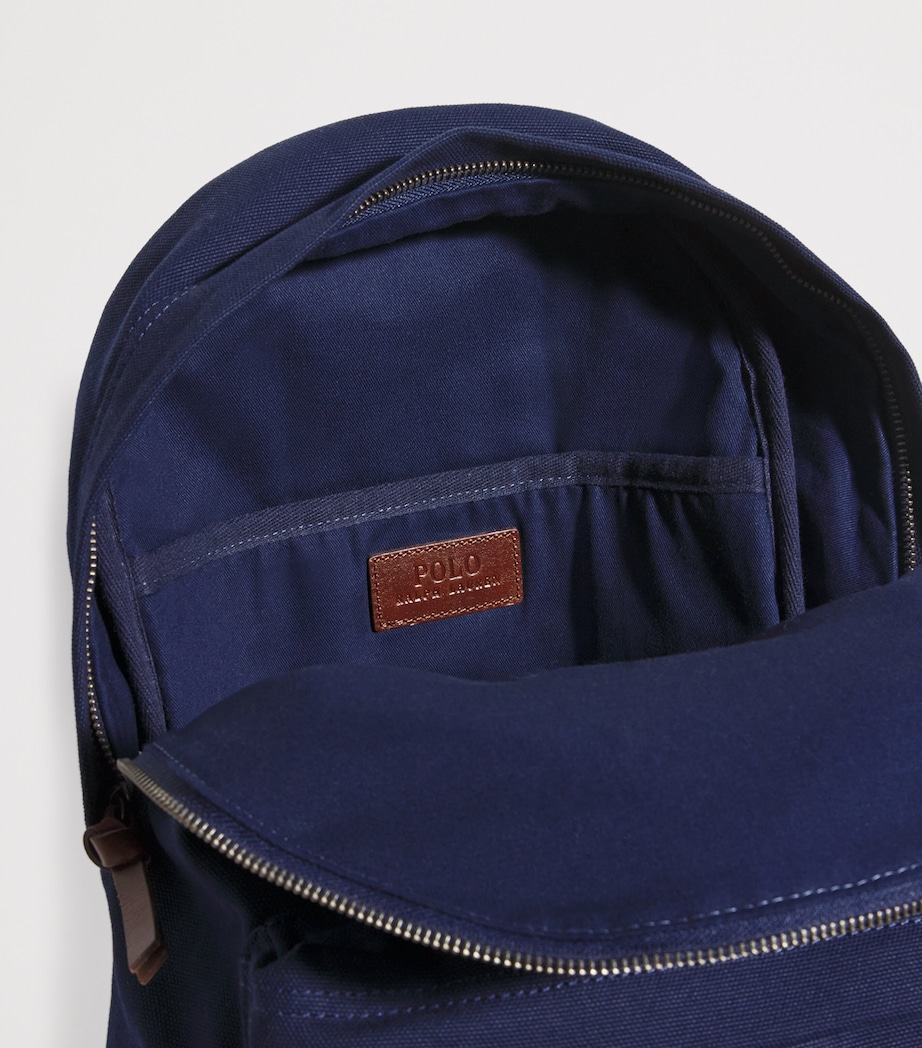 Canvas Polo Bear Backpack NAVY Image 4
