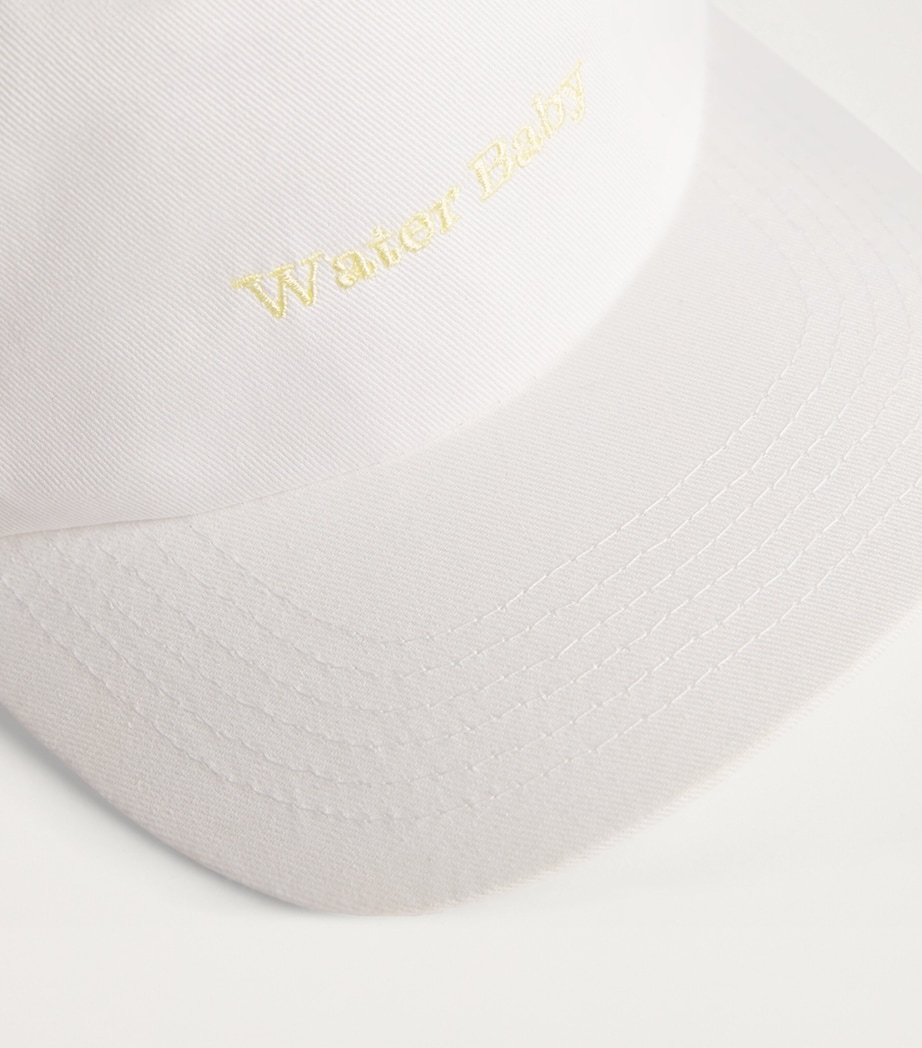 Embroidered Water Baby Baseball Cap WHITE / YELLOW Image 4