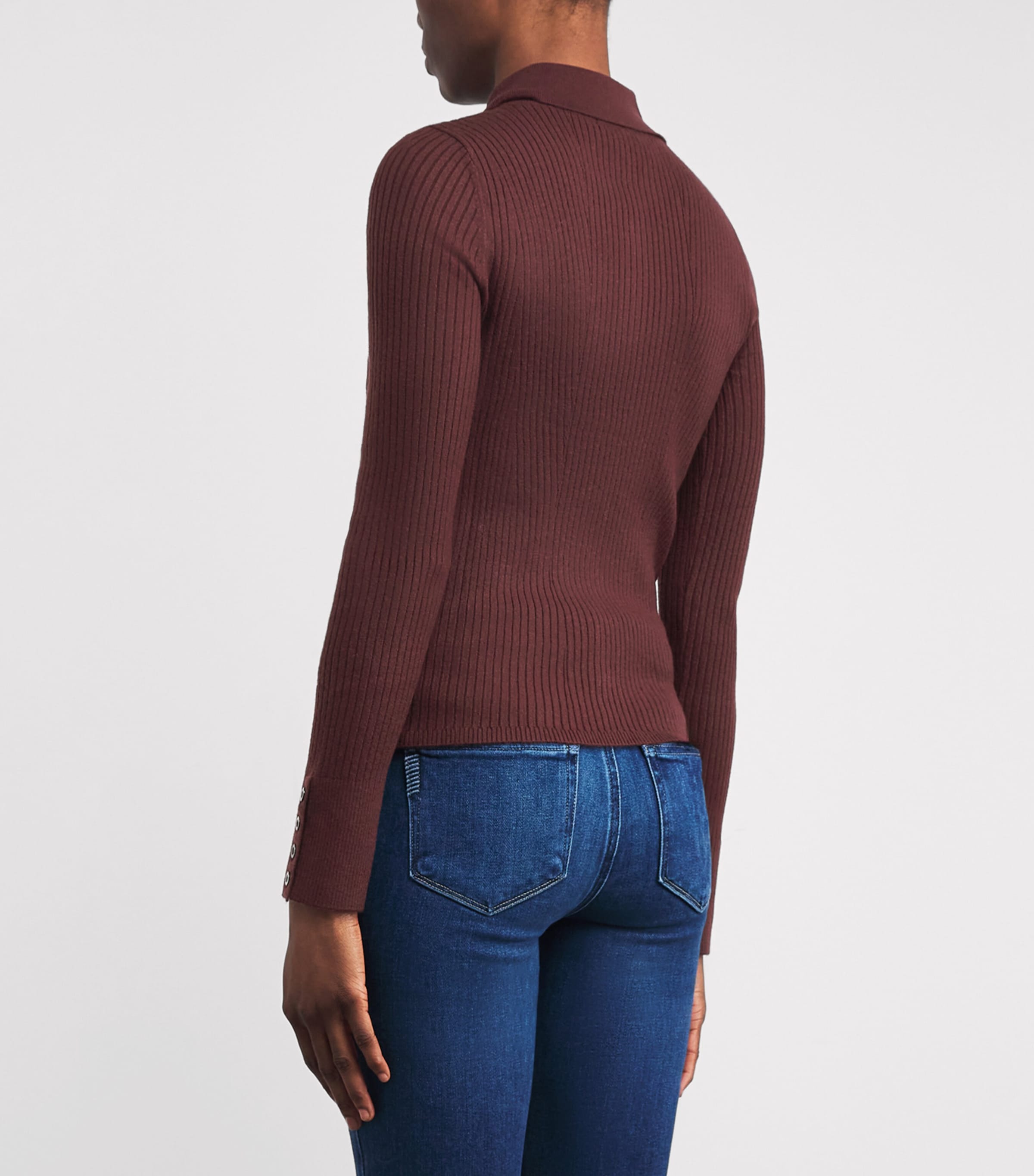 Ribbed Jayde Sweater Top OXBLOOD Image 4