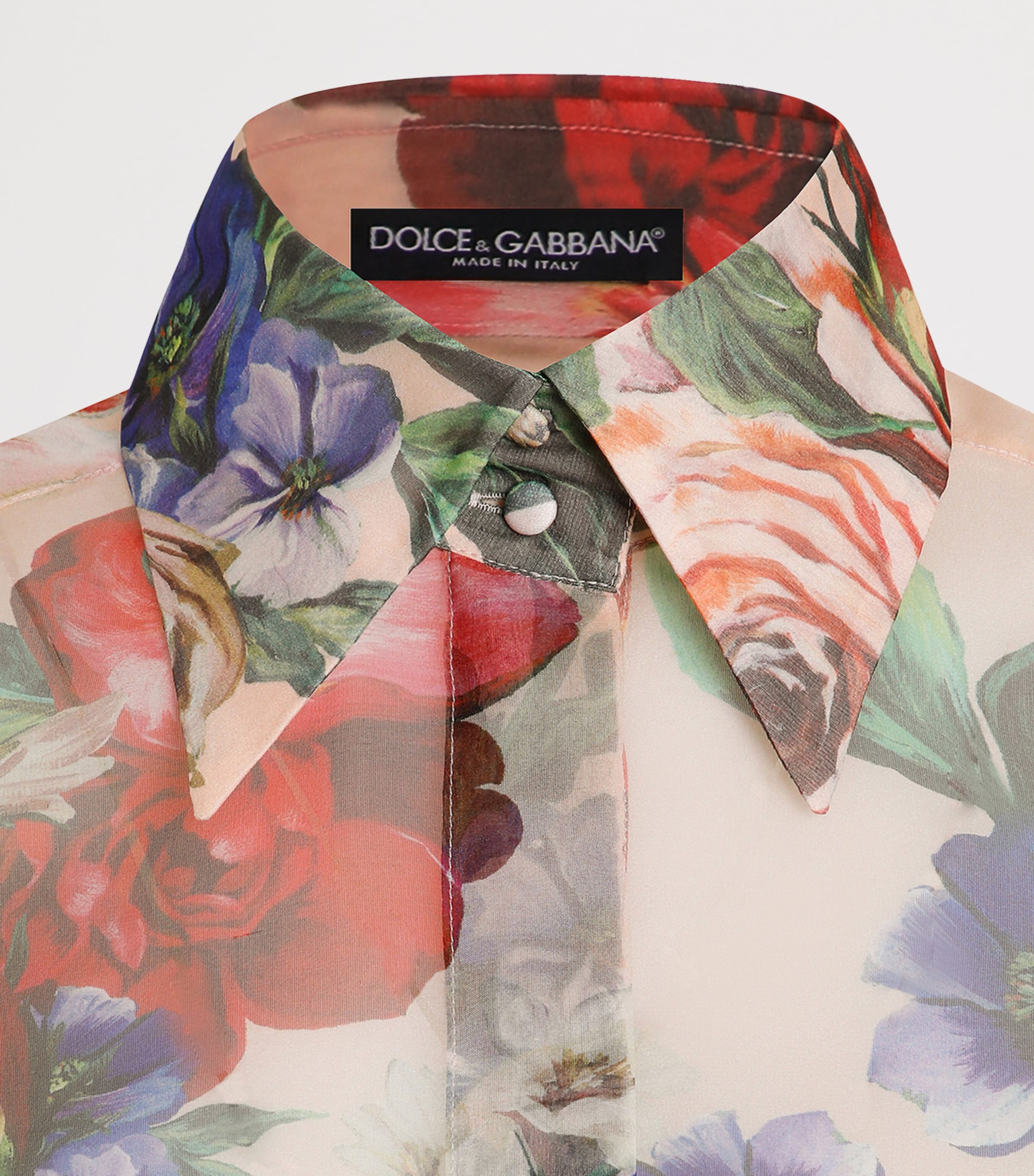 Silk Chiffon Floral Shirt H25PR-B.FIORI ANTICH Image 3