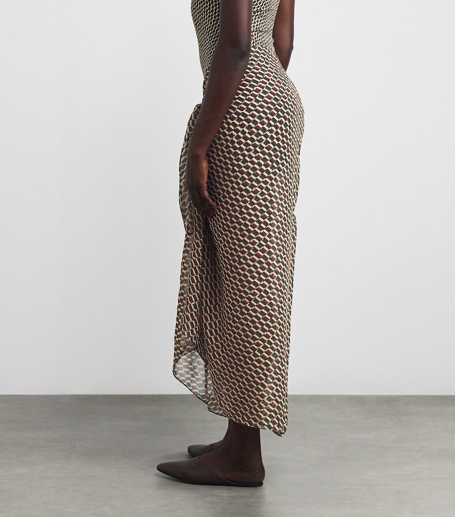 Geometric Print Santorini Sarong IVY GREEN GEO PRINT Image 4