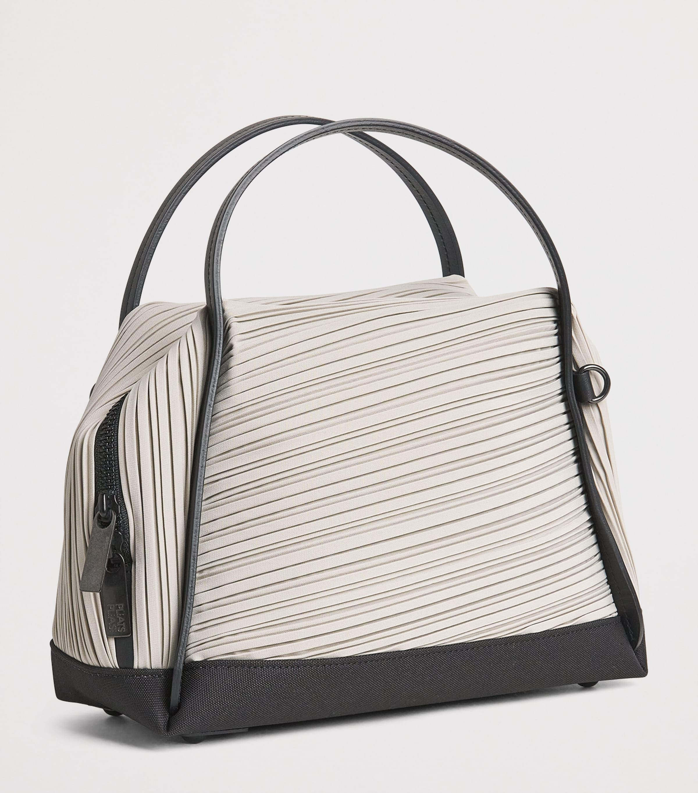 Pleats Please Issey Miyake Bias Pleats Top-Handle Bag Light Grey Image 3