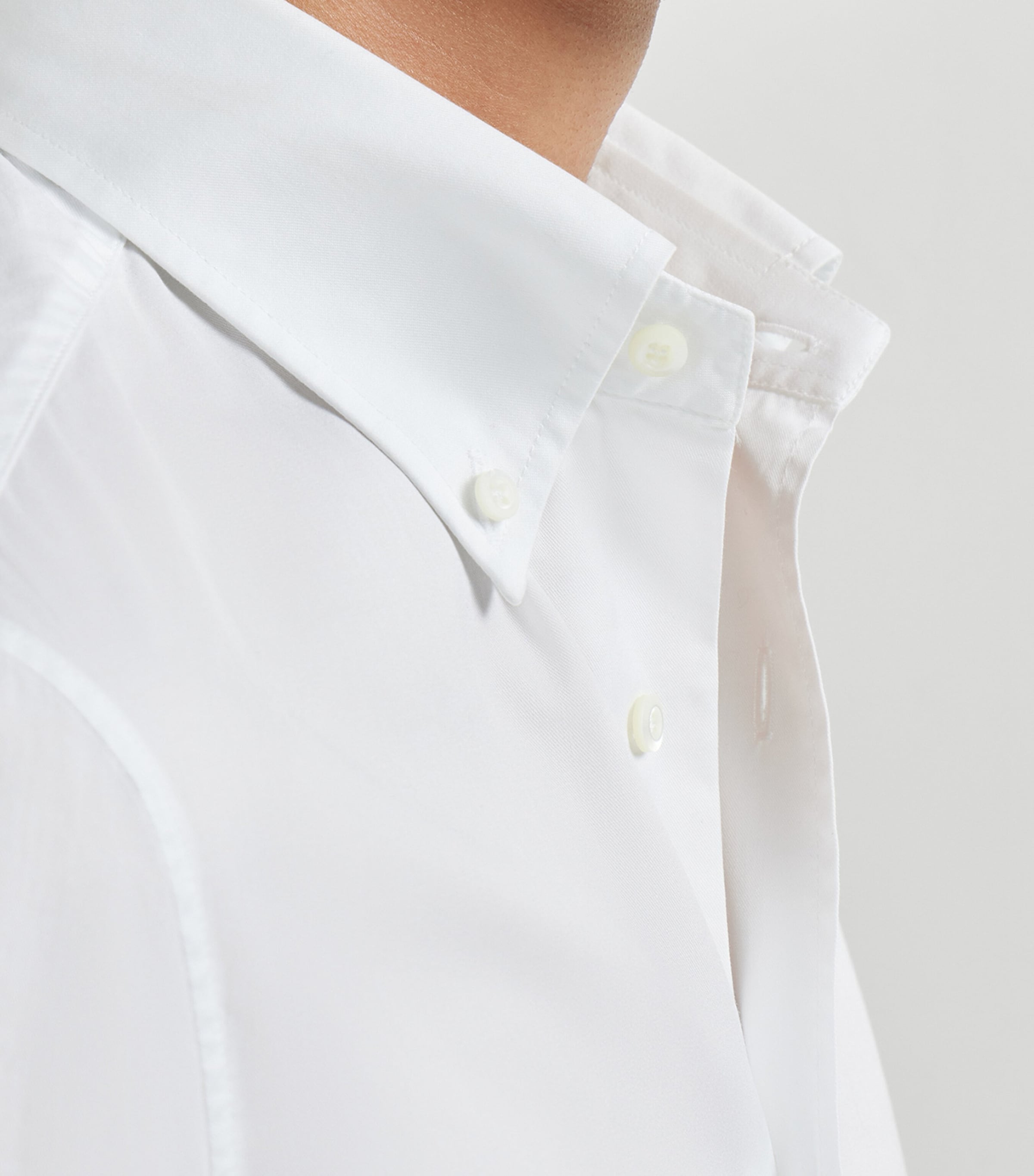 Brunello Cucinelli White Cotton Slim Shirt | Harrods US