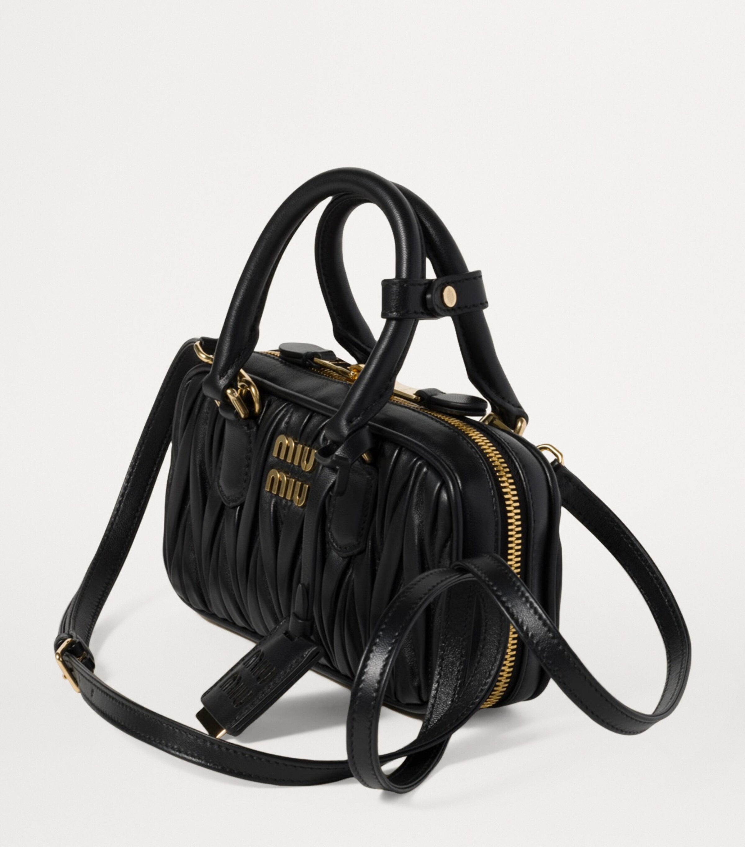 Miu Miu Mini Matelassé Leather Arcadie Top-Handle Bag