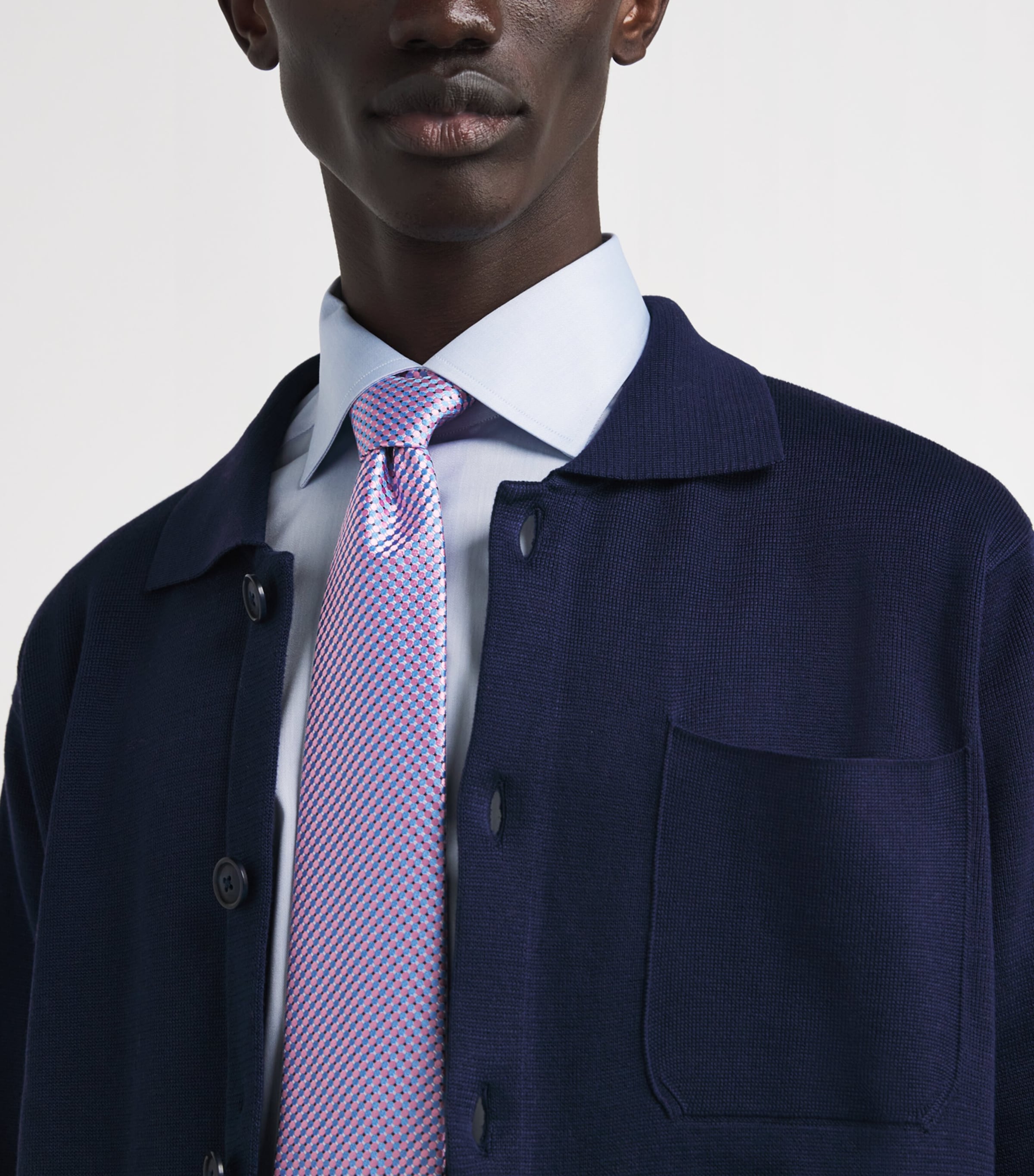 Geometric Pattern Tie 55-PINK Image 2