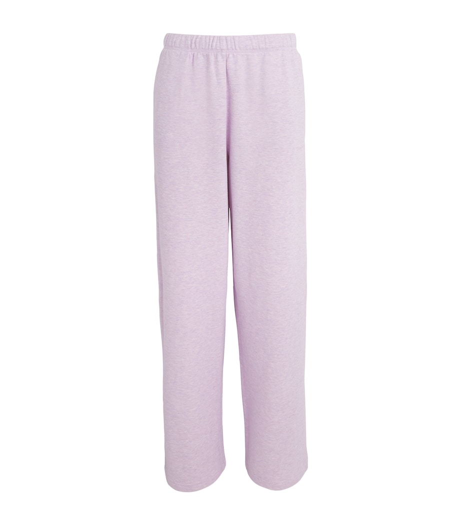 Cotton-Blend Fleece Straight Sweatpants PURPLE HEATHER Image 1