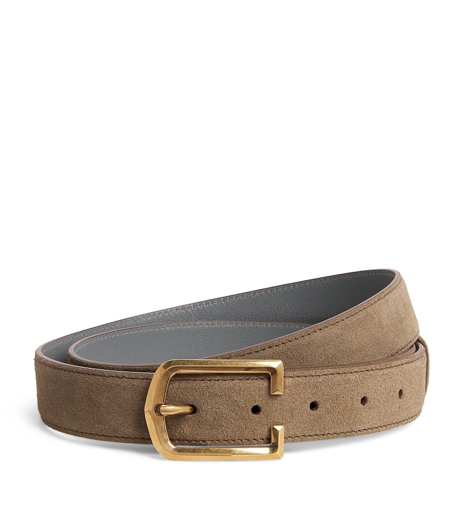 Corneliani Suede Belt Natural / Beige Image 1