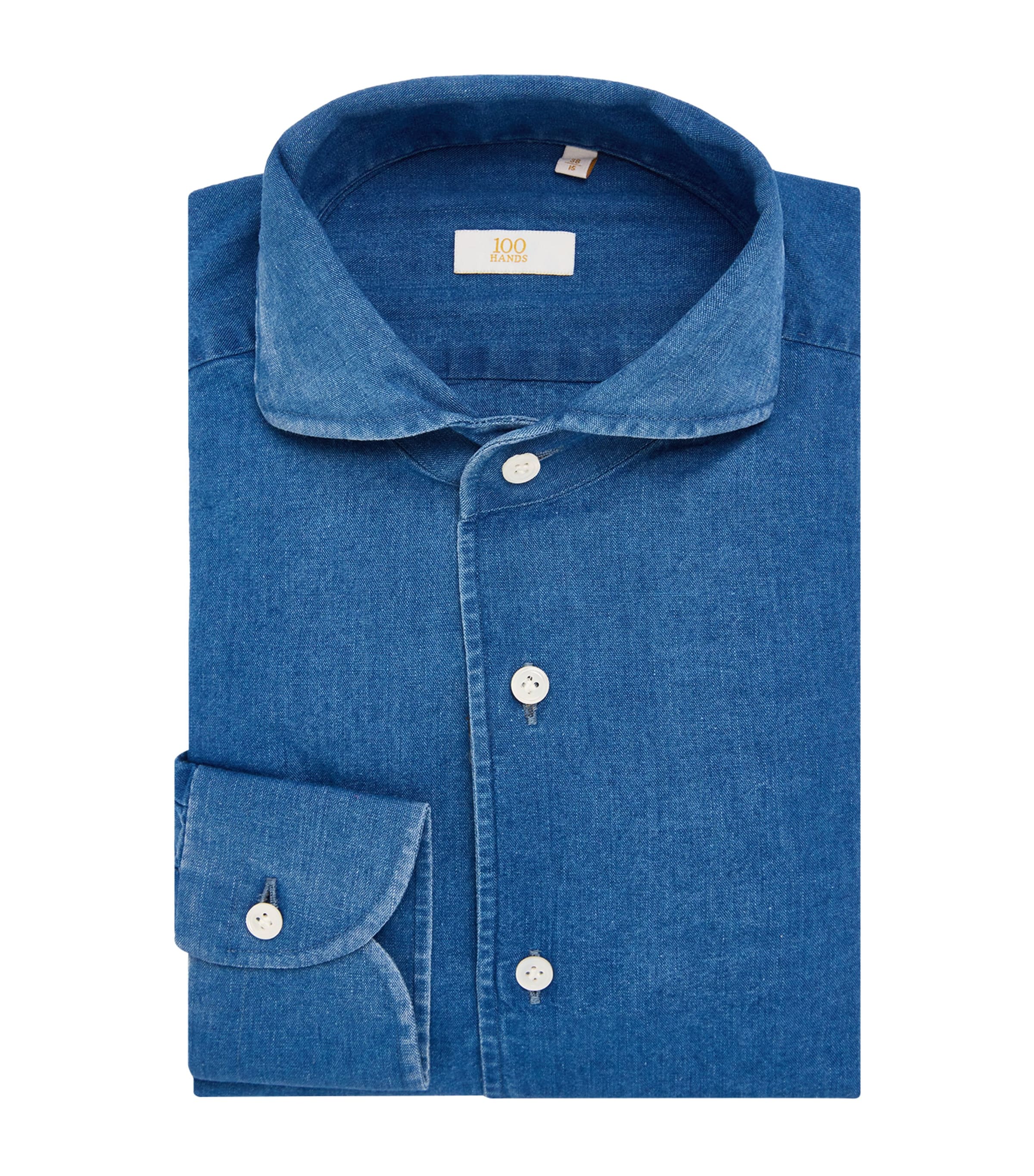 100hands Japanese Indigo Denim Shirt In Blue