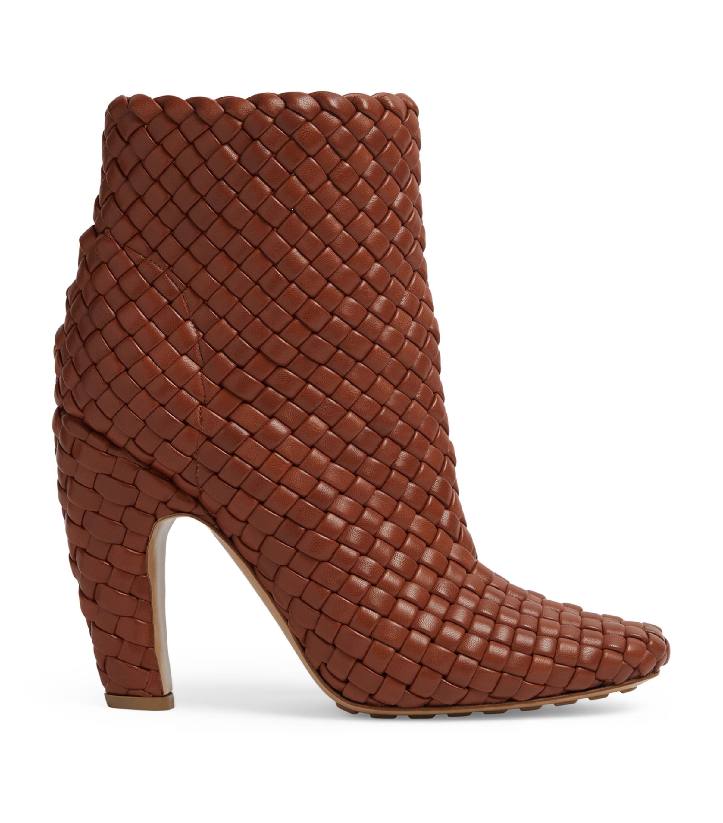 Bottega Veneta Mini Lido Intrecciato Leather Ankle Boots In Green