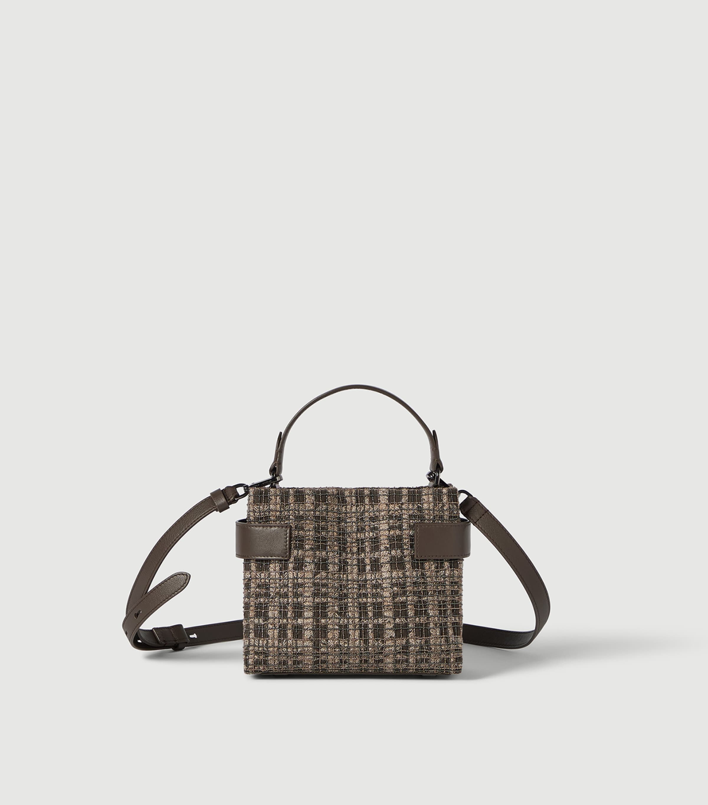 Brunello Cucinelli Small Tweed Essence Cross-Body Bag Image 2