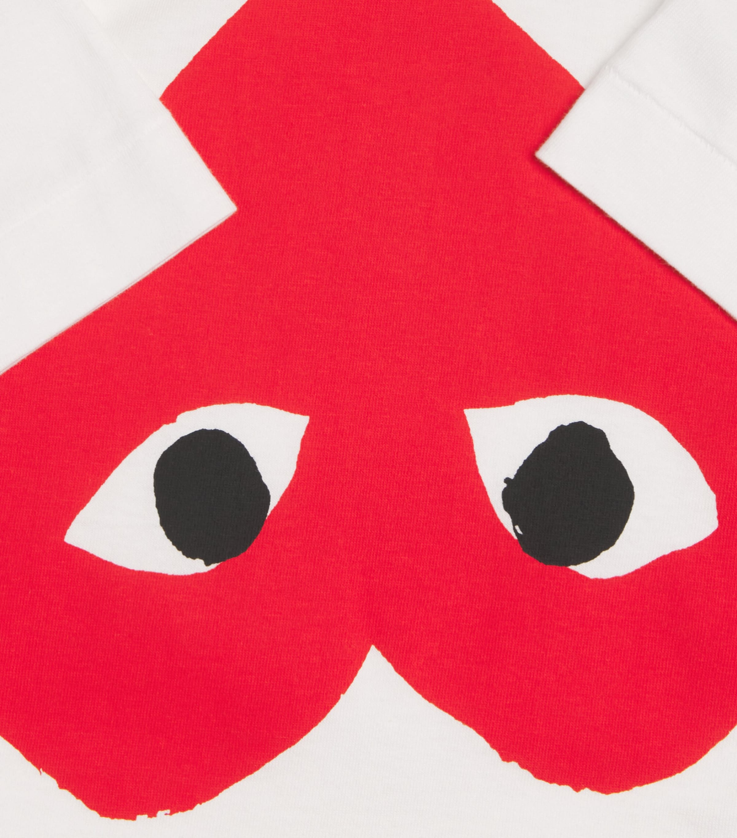 Comme Des Garçons Play Mens Cotton Upside Down Heart T-Shirt White Image 6