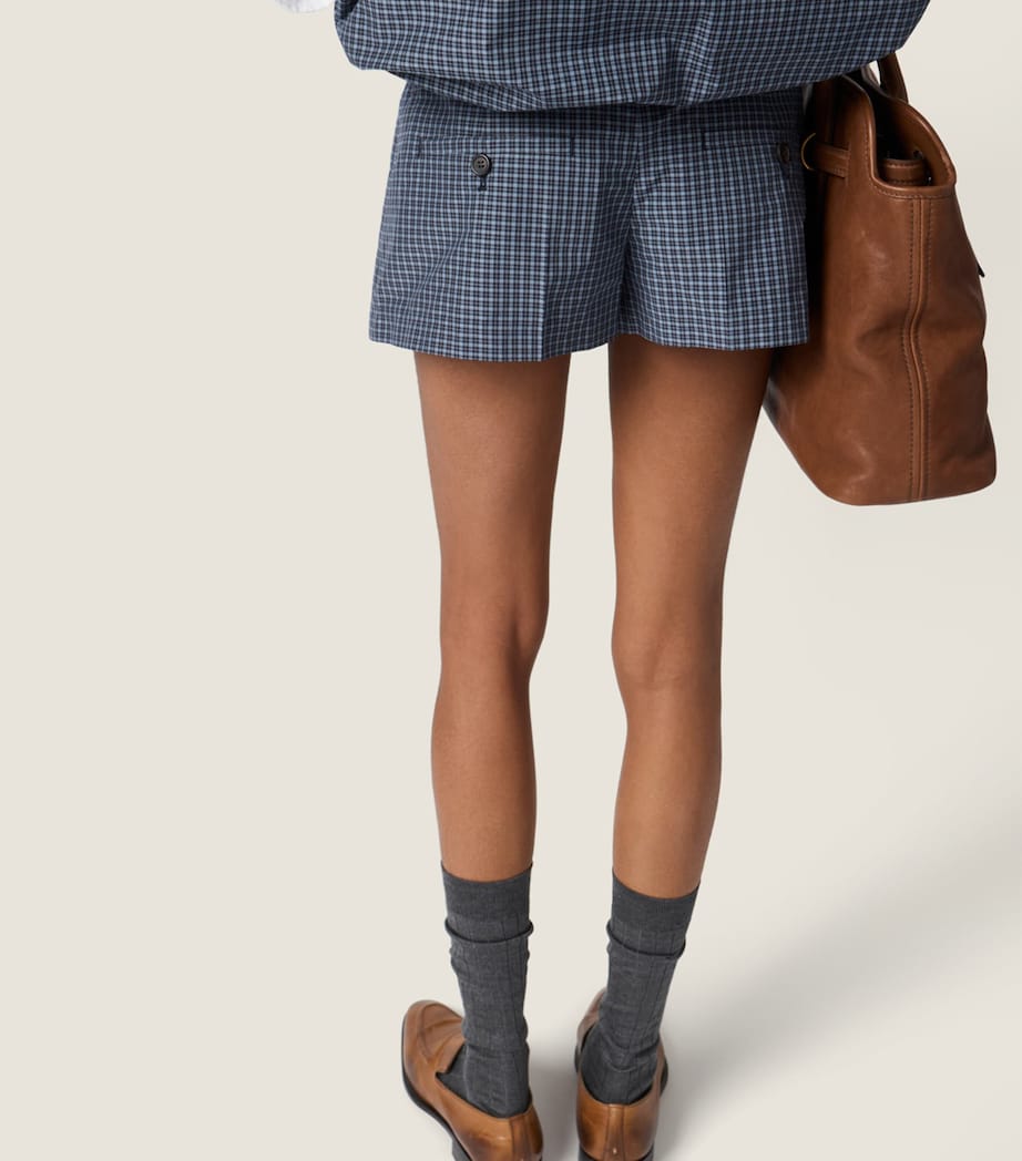 Miu Miu Womens Check Mini Skort Image 6