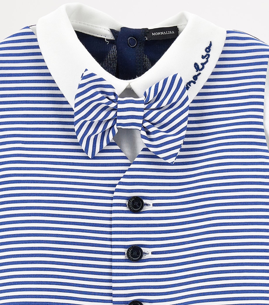 Cotton Tuxedo All-In-One (1-6 Months) PANNA+BLU Image 4