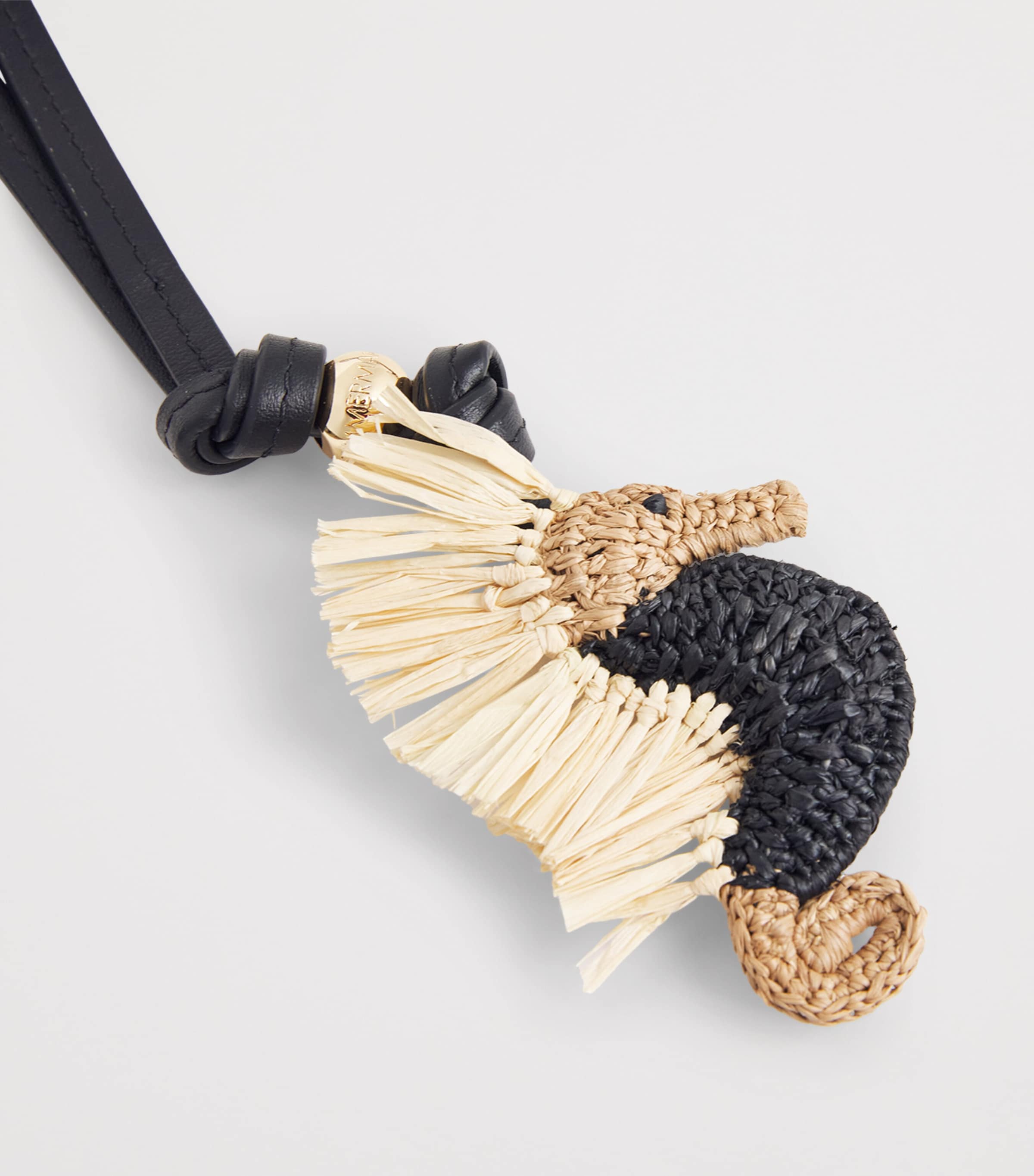 Raffia Seahorse Bag Charm BLACKBLK Image 2