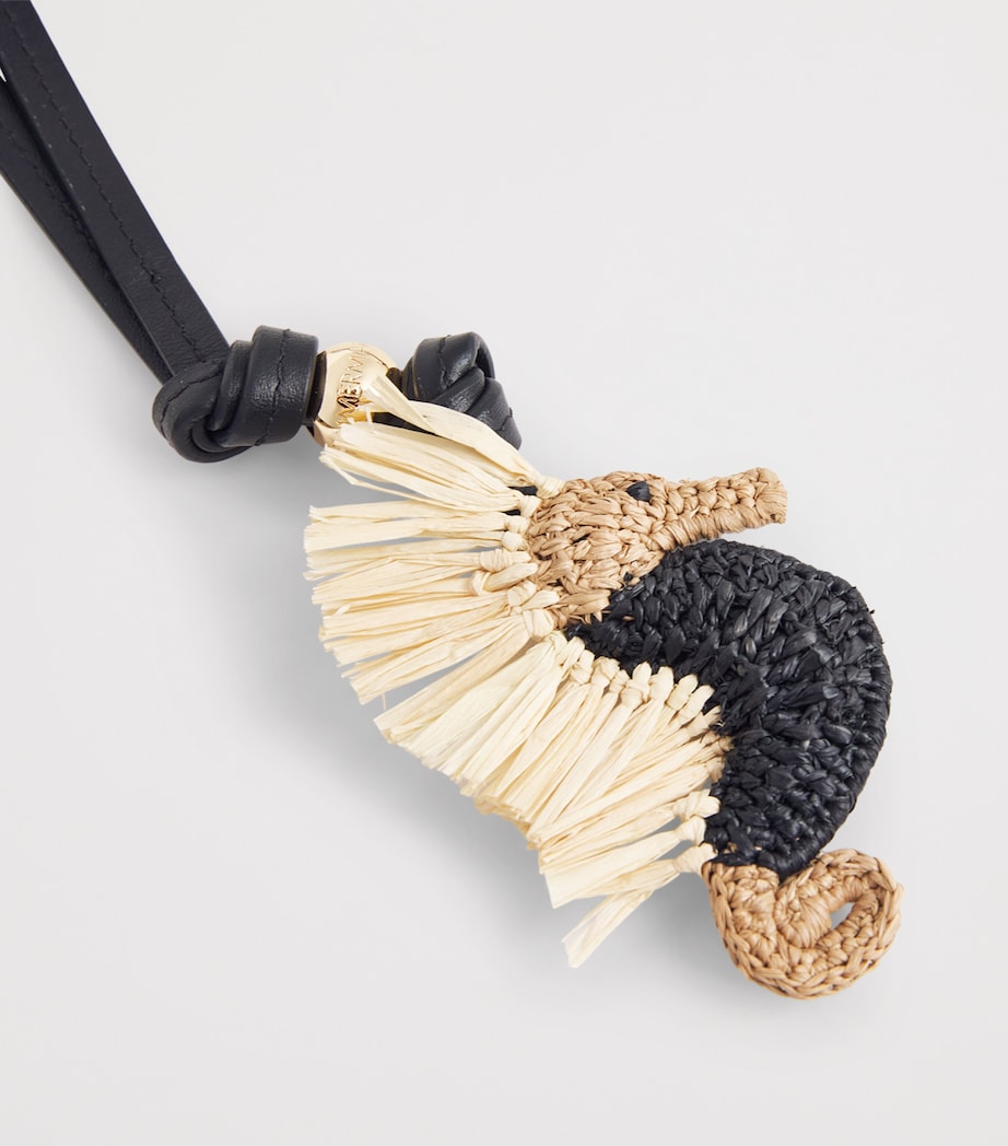 Raffia Seahorse Bag Charm BLACKBLK Image 2