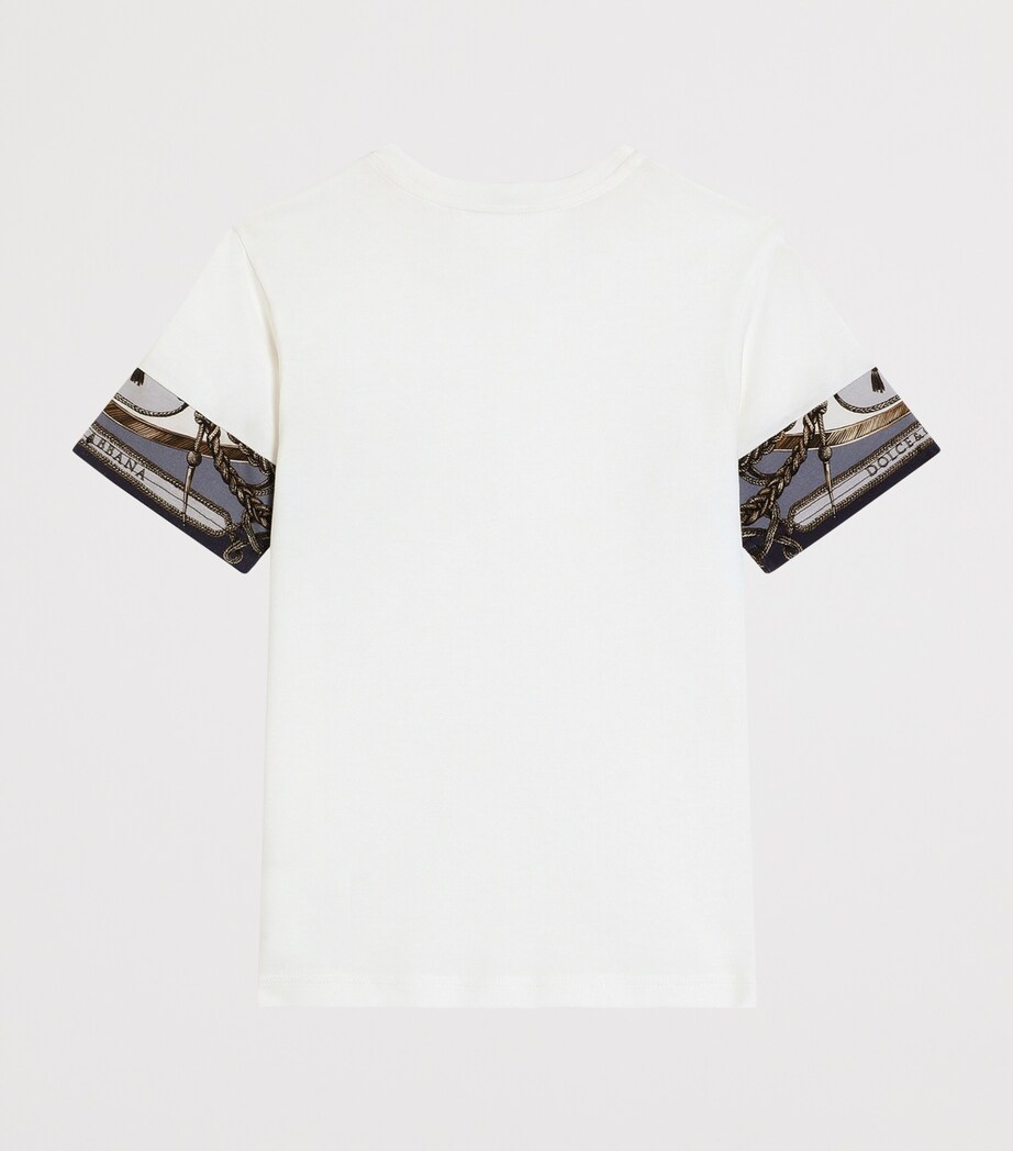 Dolce&Gabbana Kids Cotton Printed Pocket T-Shirt (8-12+ Years) Corde/nappe F. Image 2