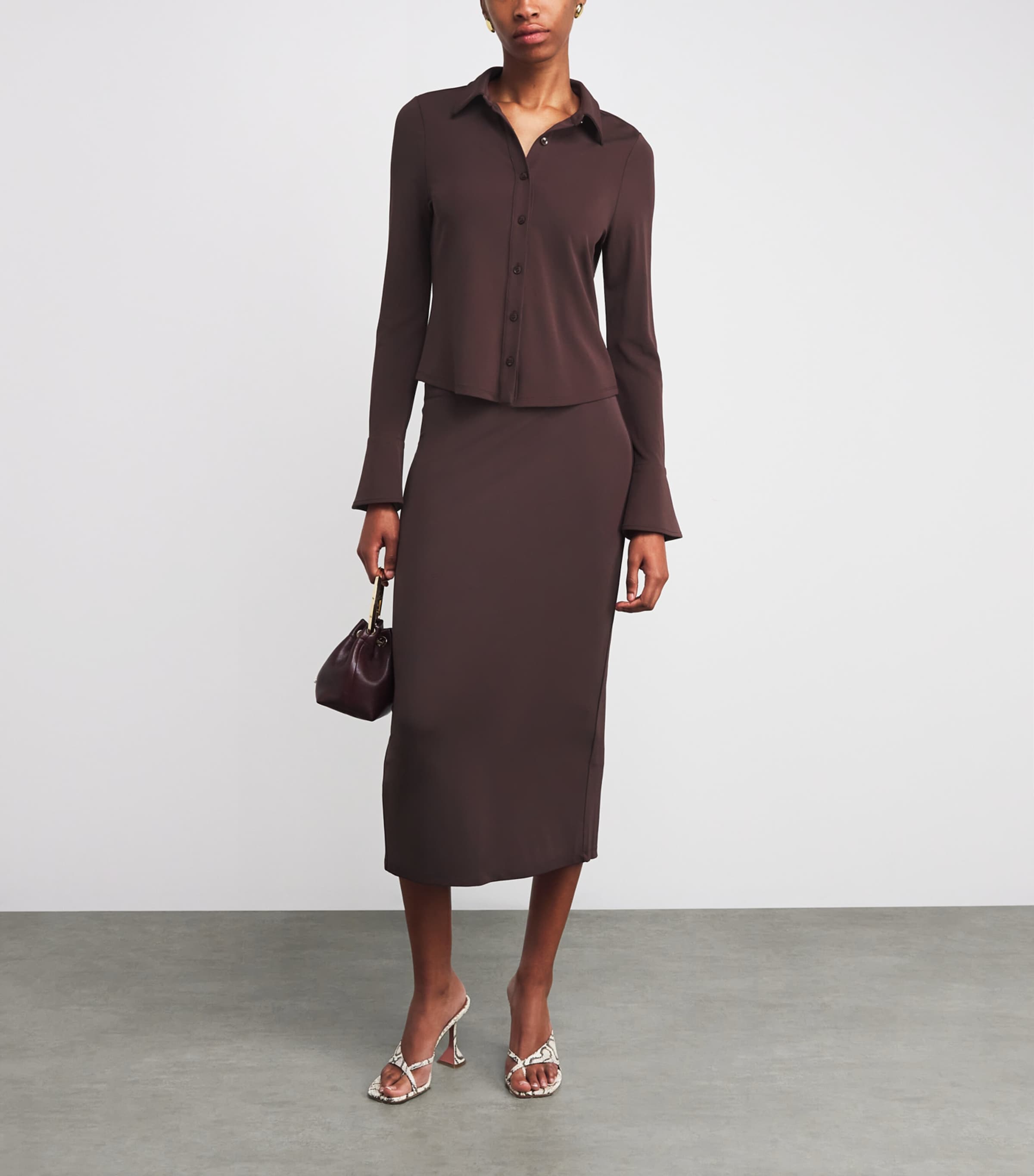 Matte Jersey Midi Skirt BARK003 Image 2