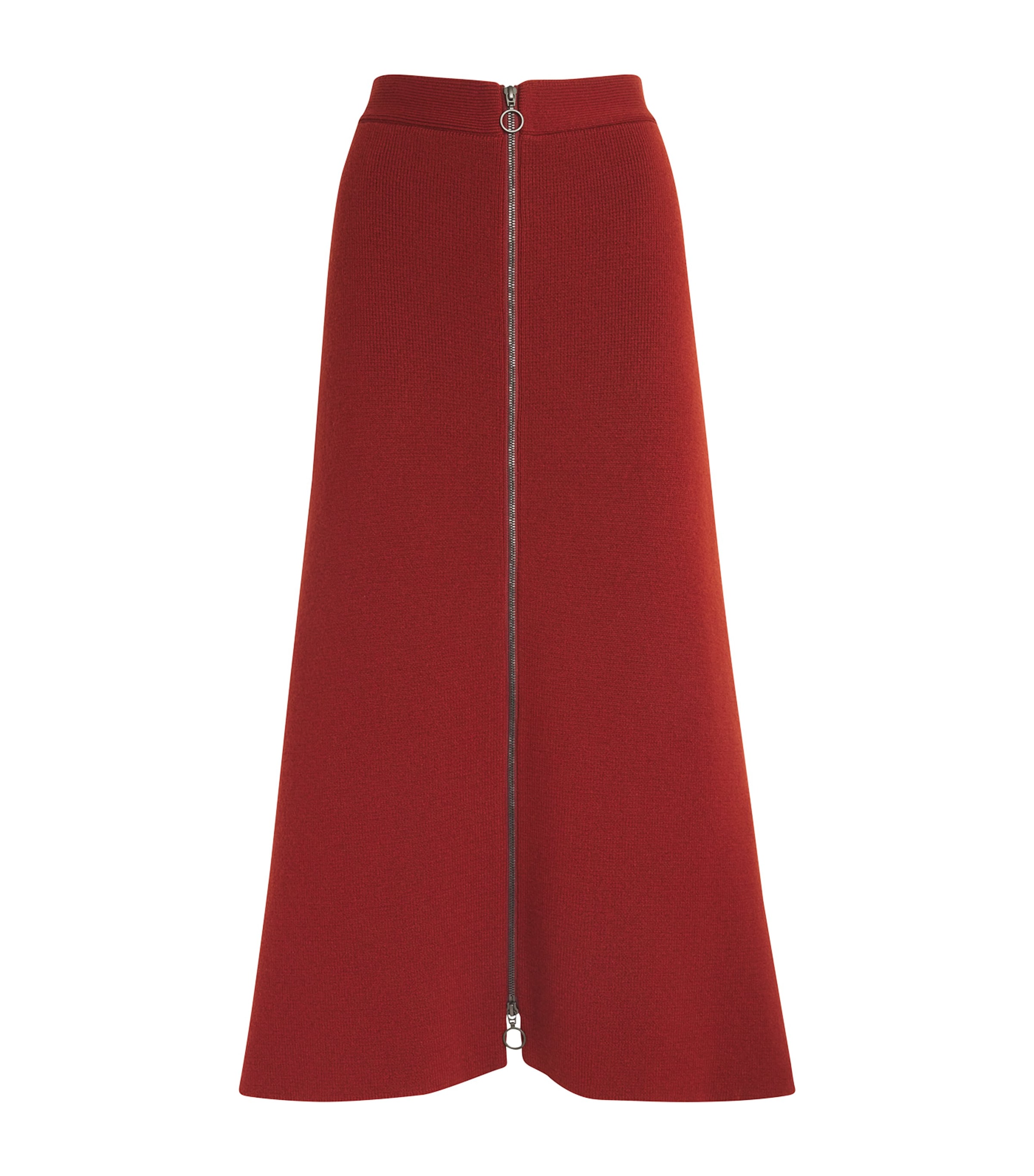 Johnstons Of Elgin Cashmere A-line Skirt In Red