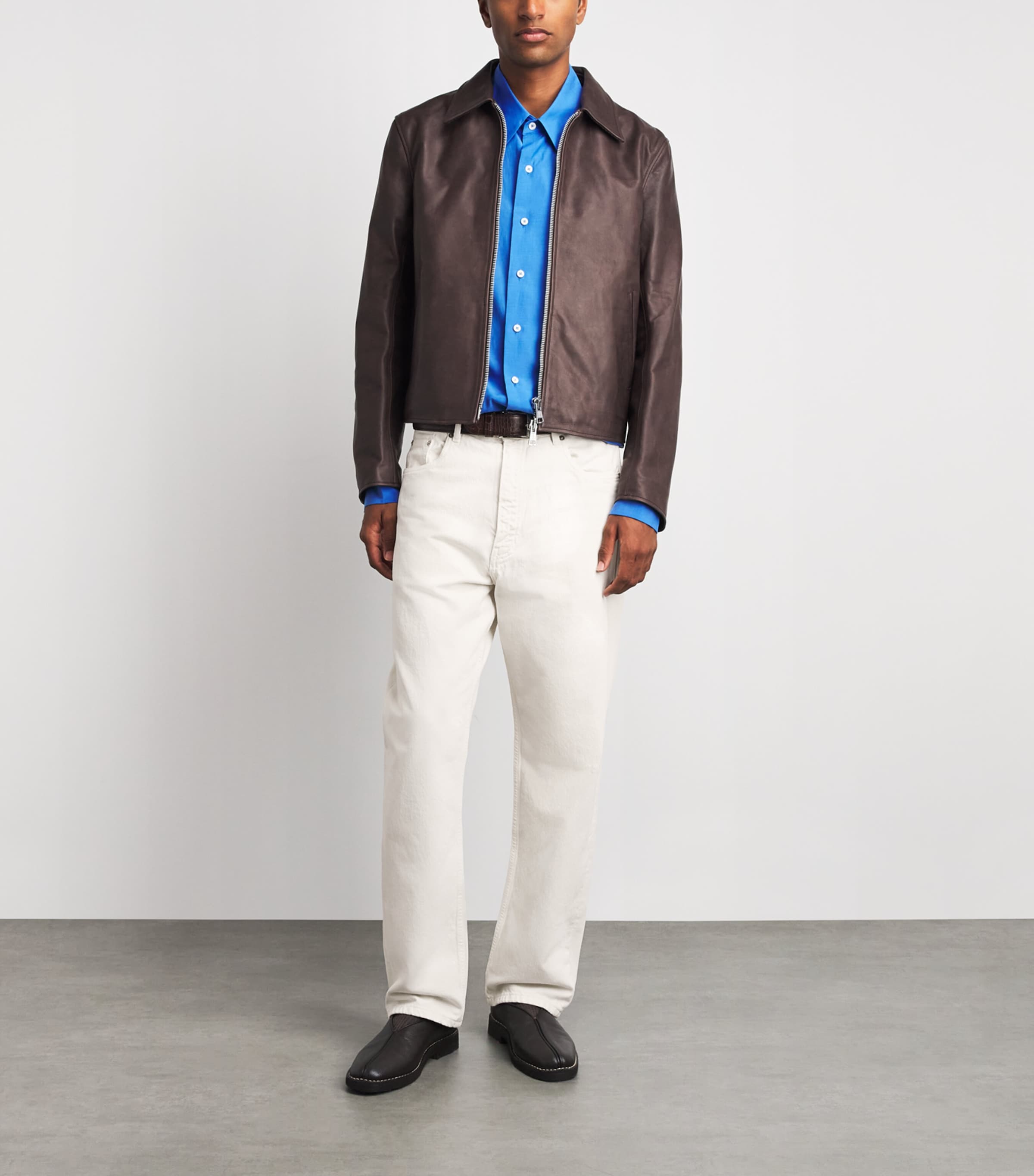 Studio Nicholson Mens Riso Straight Jeans Parchment Image 2