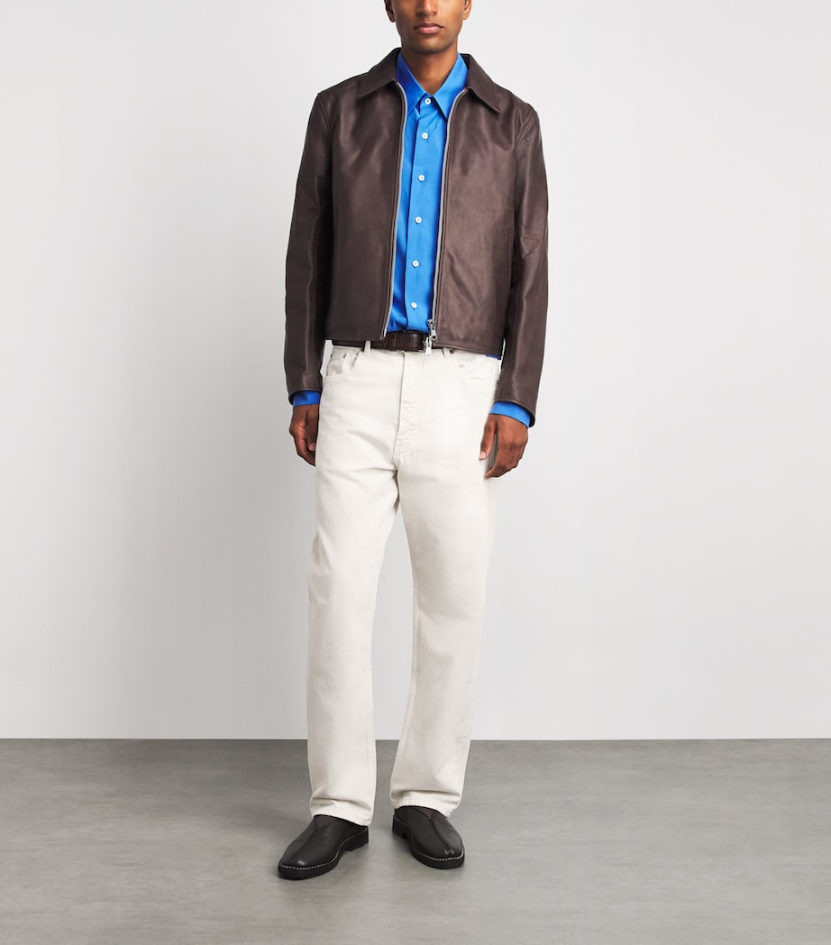 Studio Nicholson Mens Riso Straight Jeans Parchment Image 2