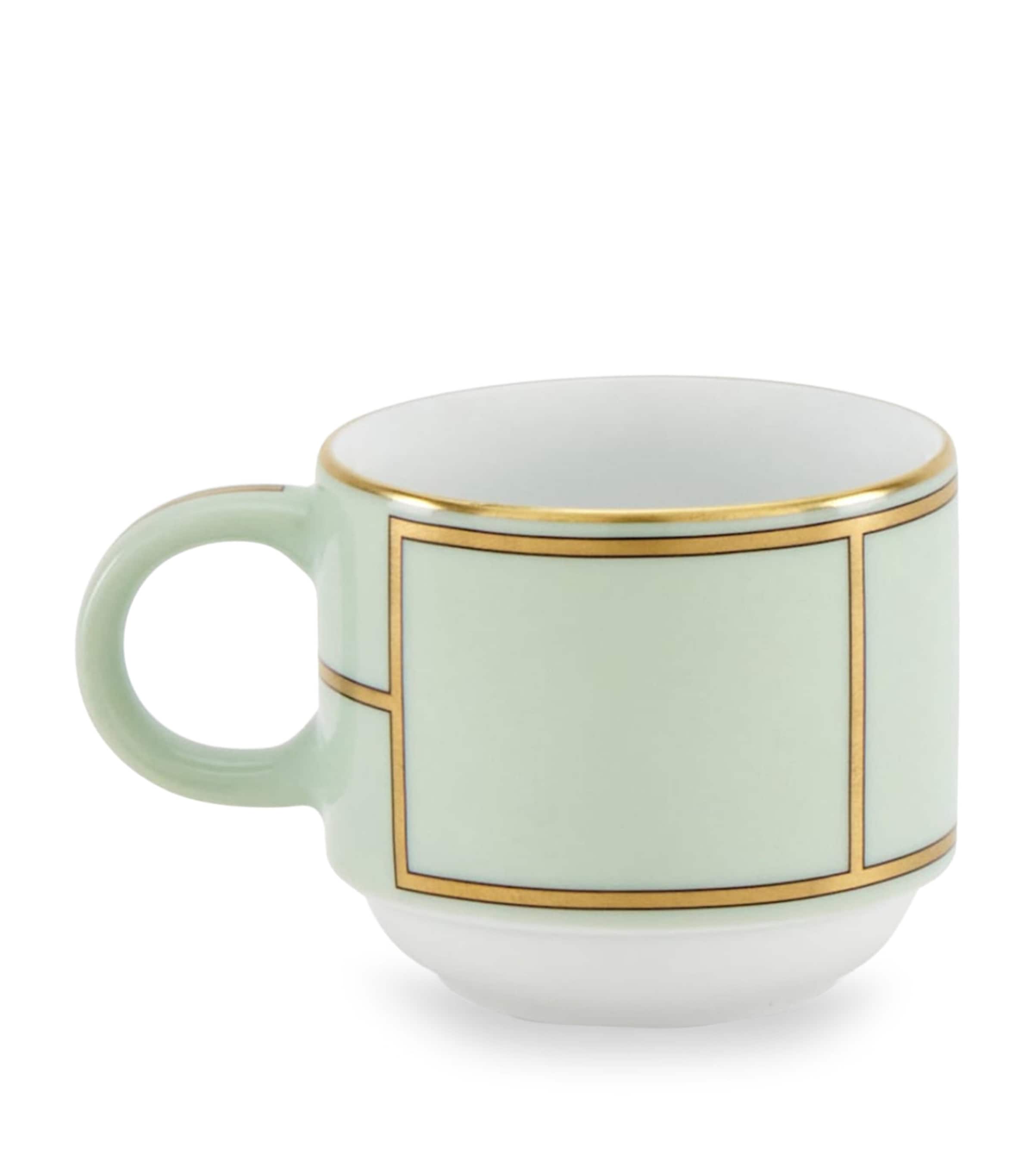 GINORI 1735 Porcelain Colonna Diva Verde Coffee Cup (85ml) | Dining | Tableware | Tea Cups & Saucers