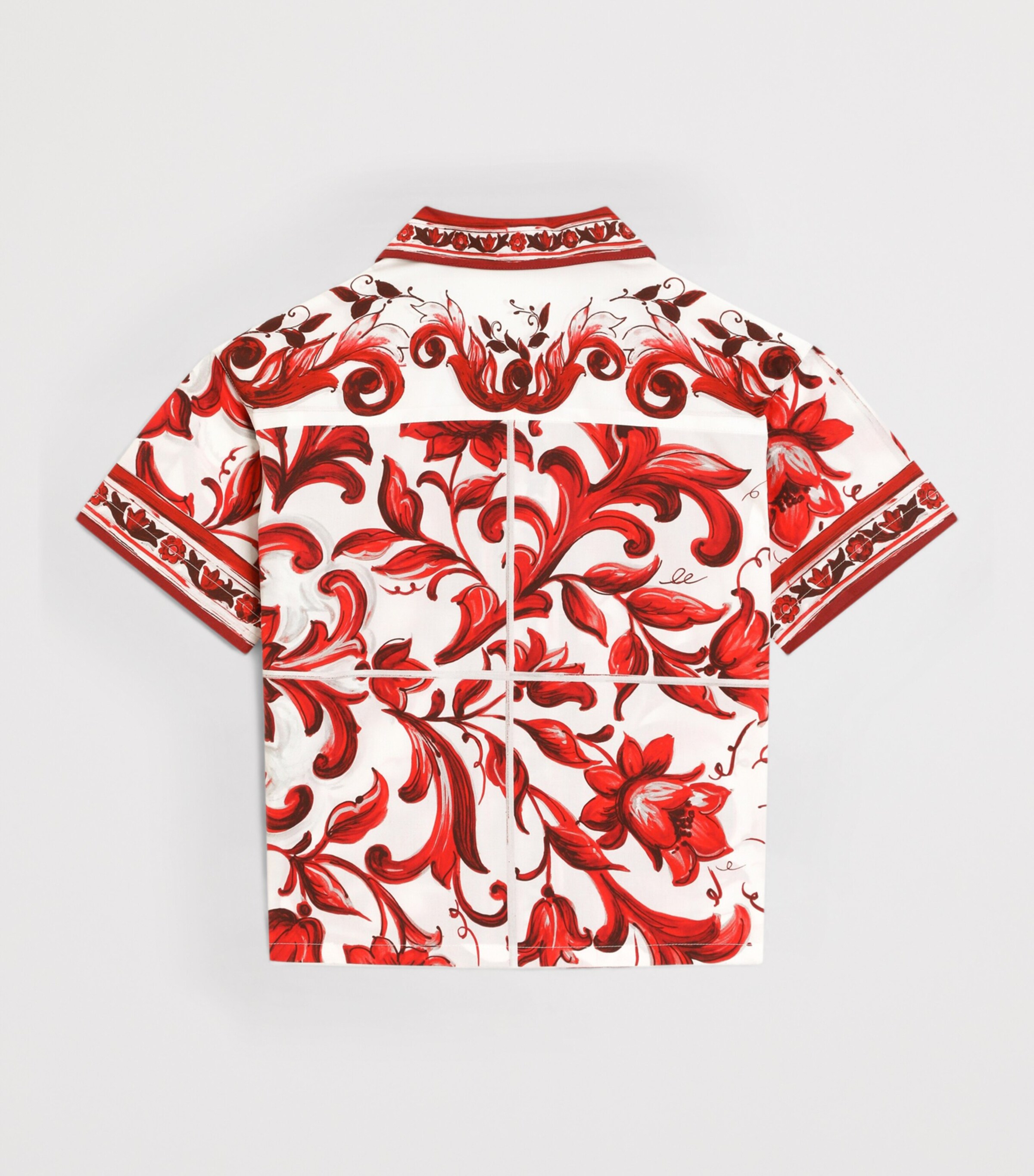 Dolce&Gabbana Kids Majolica Print Hawaiian Shirt (8-14 Years) Maiolica Rub Image 2