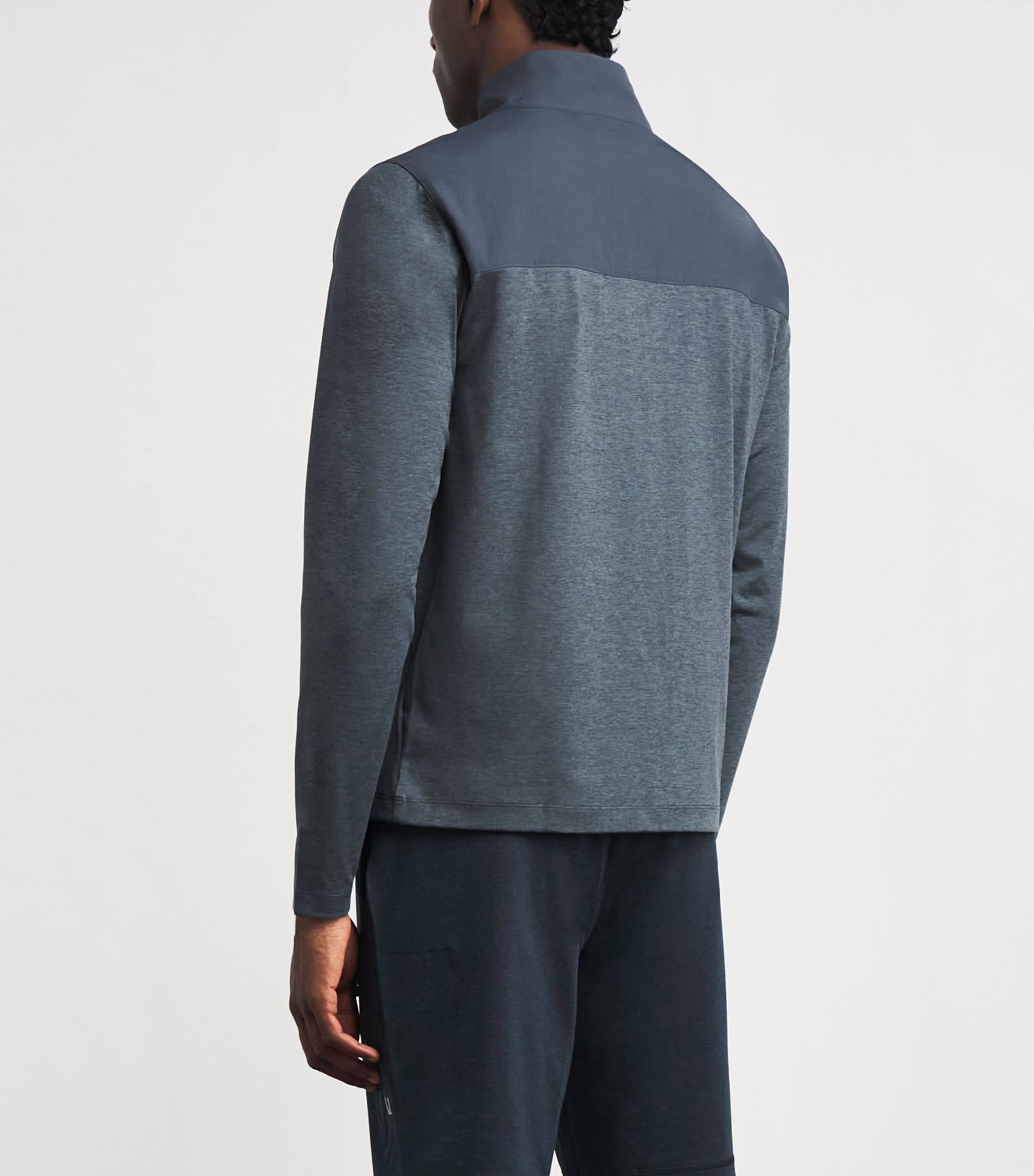 VUORI Mens Sunday Element Jacket Beh Blue Sea Heather Image 5