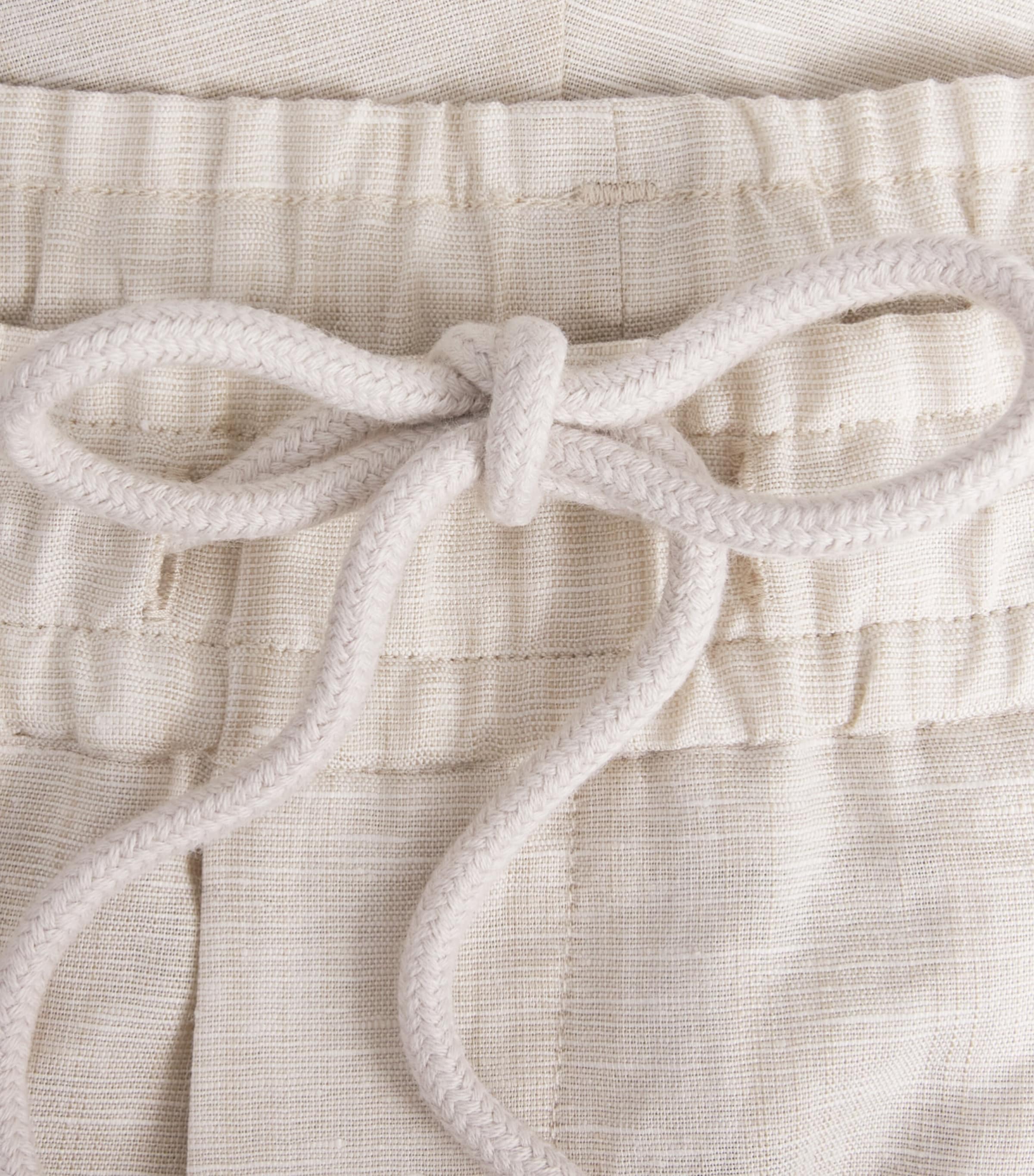 Zimmerli Mens Linen-Cotton Drawstring Shorts Beige Image 6