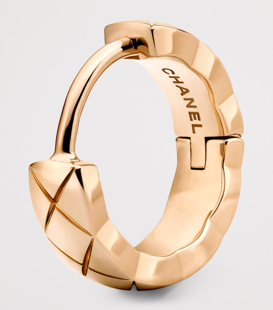 Mini Beige Gold Coco Crush Single Hoop Earring BEIGE Image 3