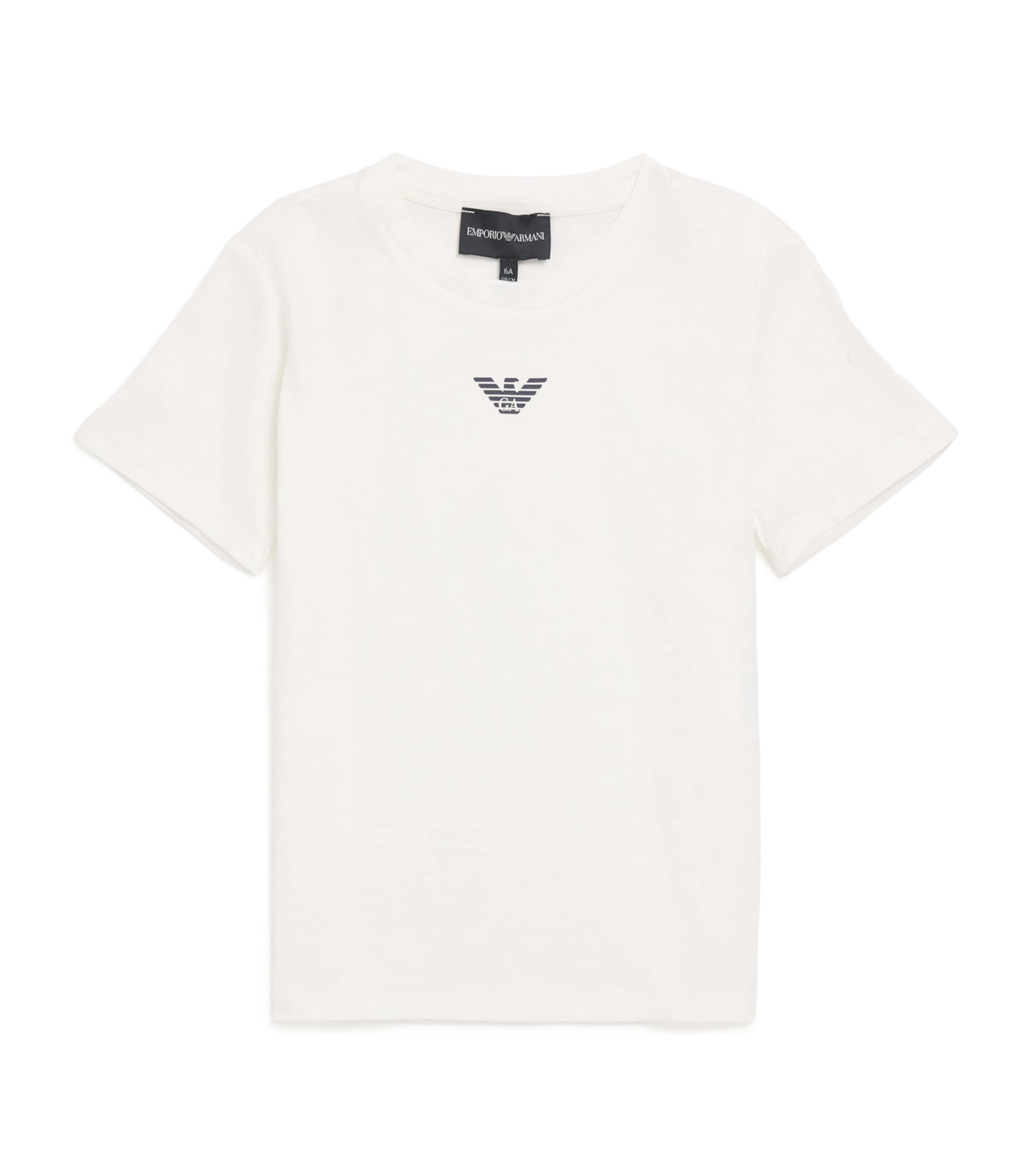 Cotton Logo T-Shirt (4-16 Years) OFF WHITE / NAVY HD Image 1